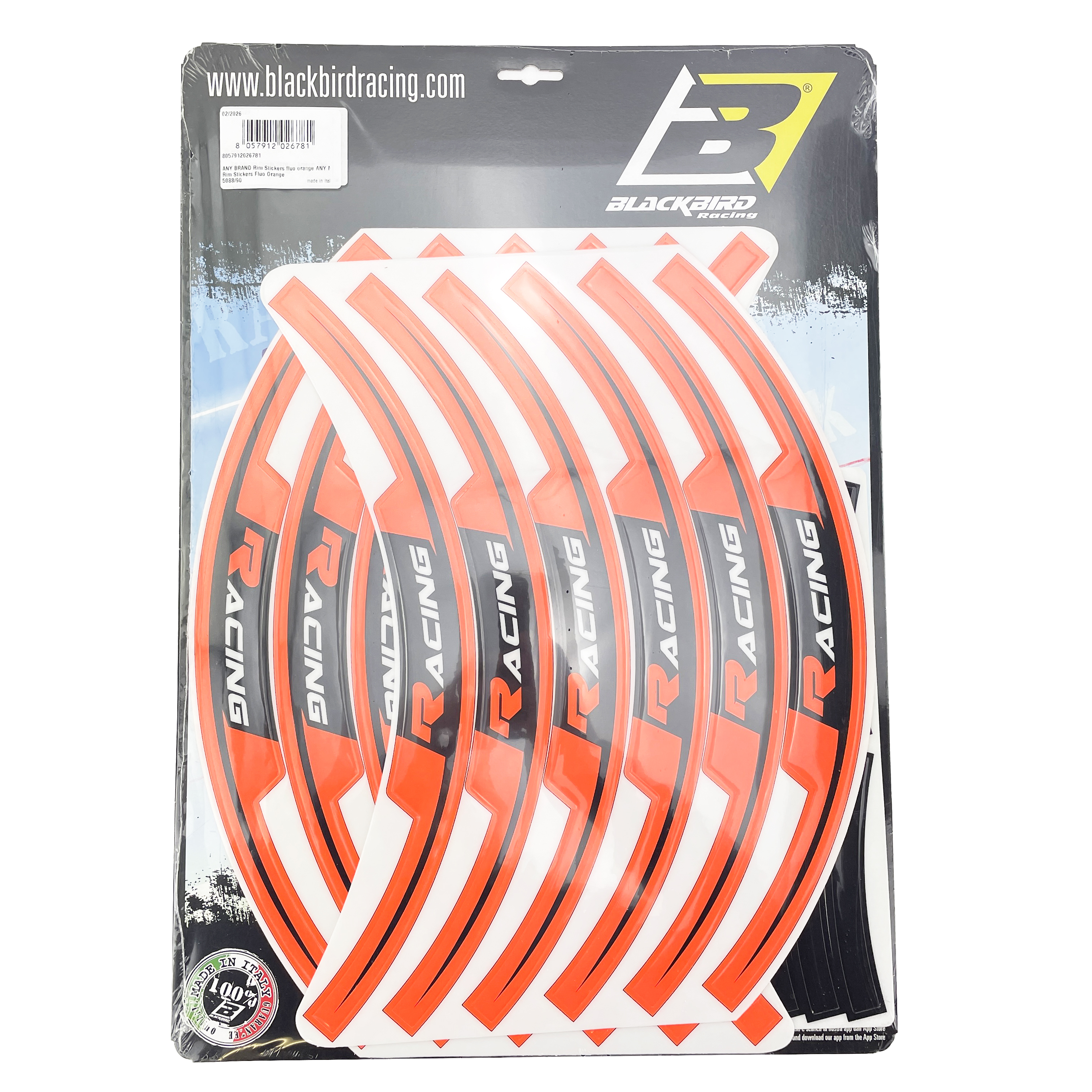 WING RIM STICKER ORANGE, BLACKBIRD 5088/90 thumbnail 3