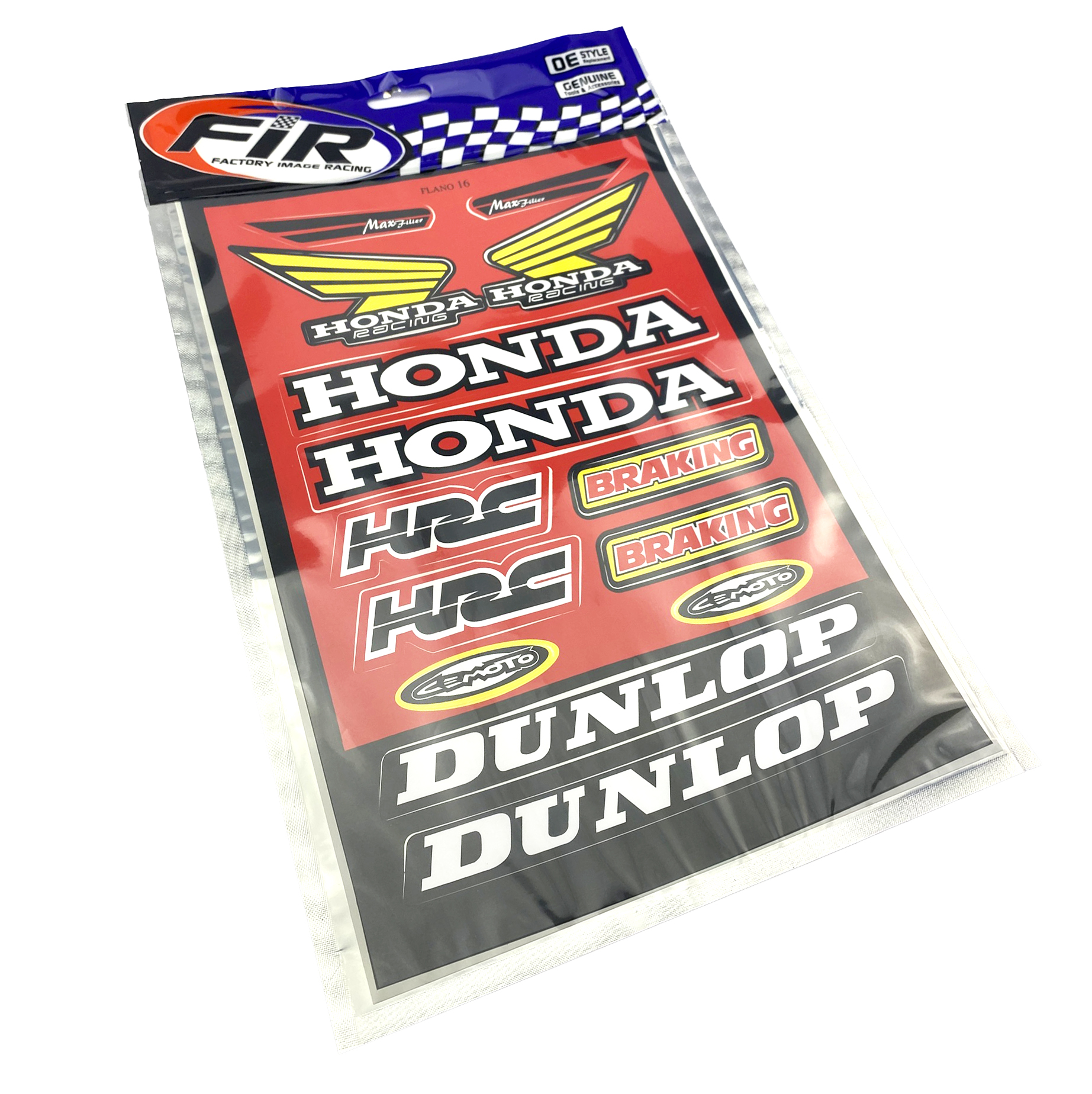 STICKER SHEET HONDA / DUNLOP, SIZE. 230mm X 330mm, 122008145 thumbnail 2