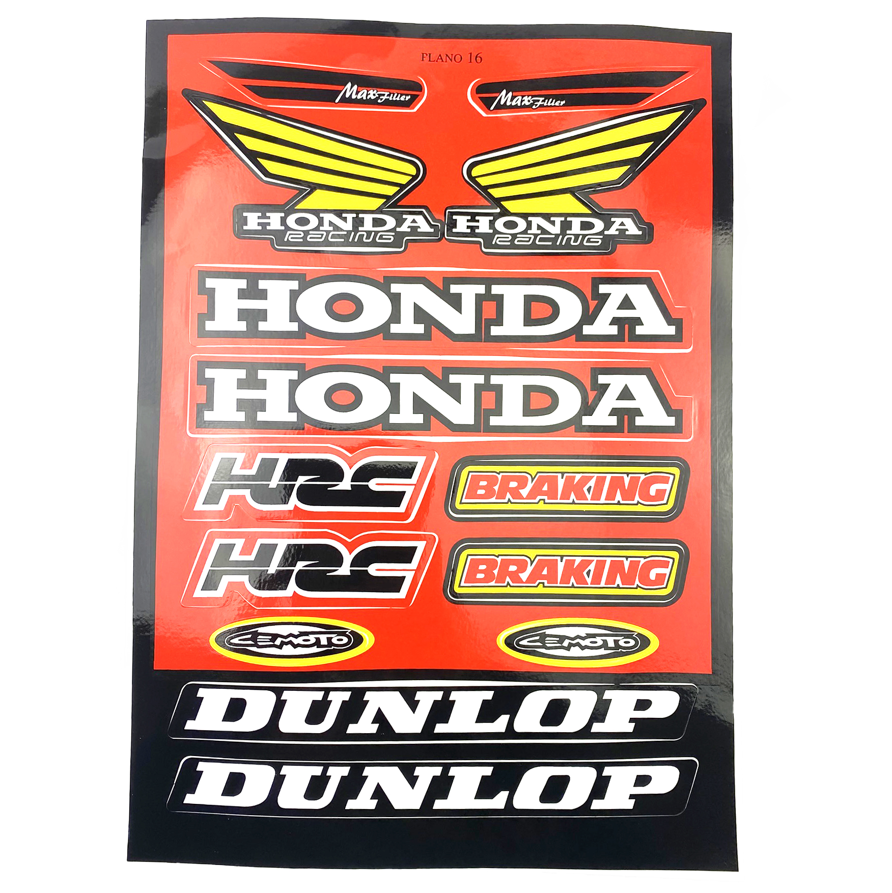 STICKER SHEET HONDA / DUNLOP, SIZE. 230mm X 330mm, 122008145 thumbnail 3