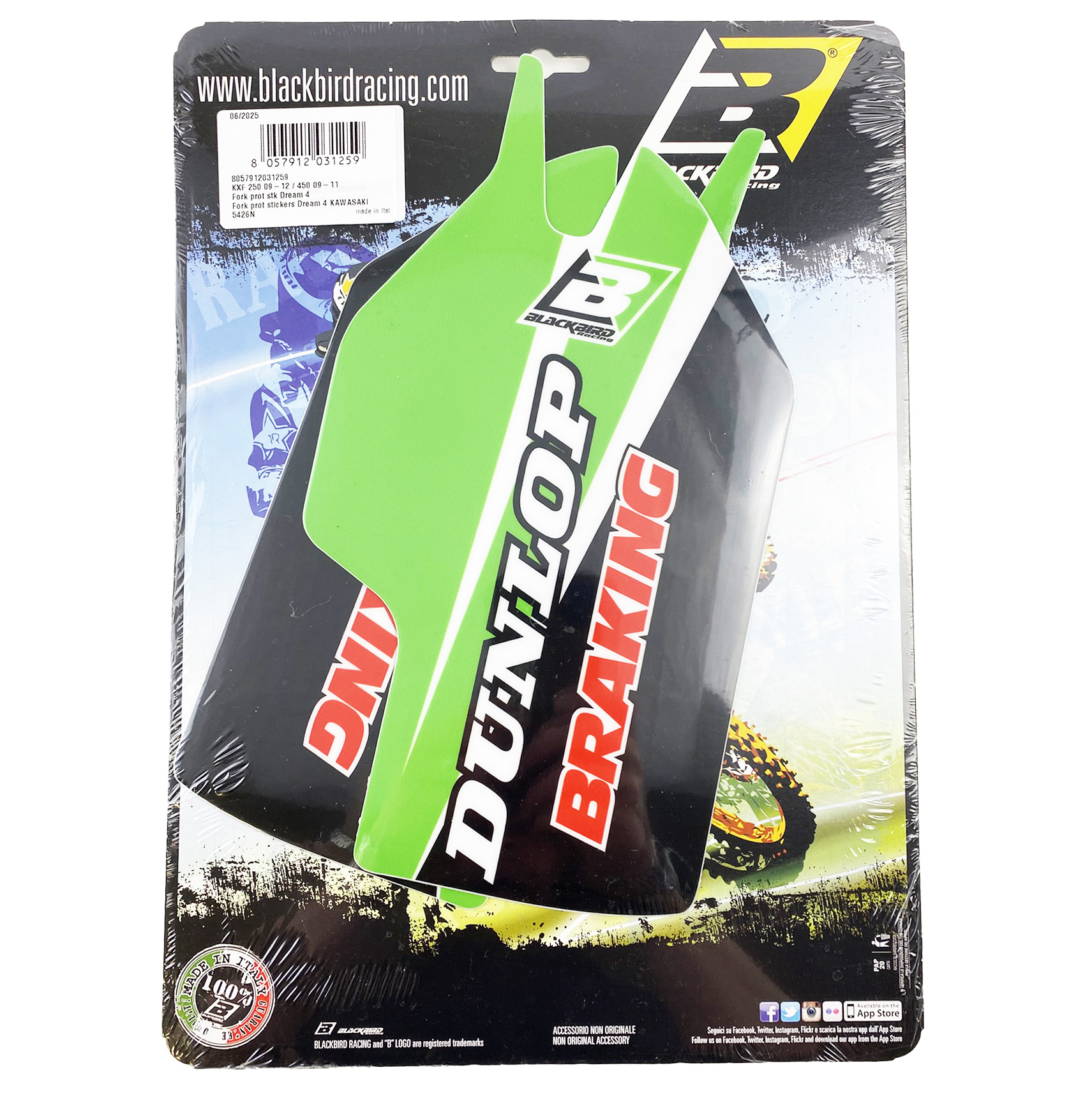 09-16 KXF250 09-15 KXF450  FORK DECALS, BLACKBIRD 5426N thumbnail 2
