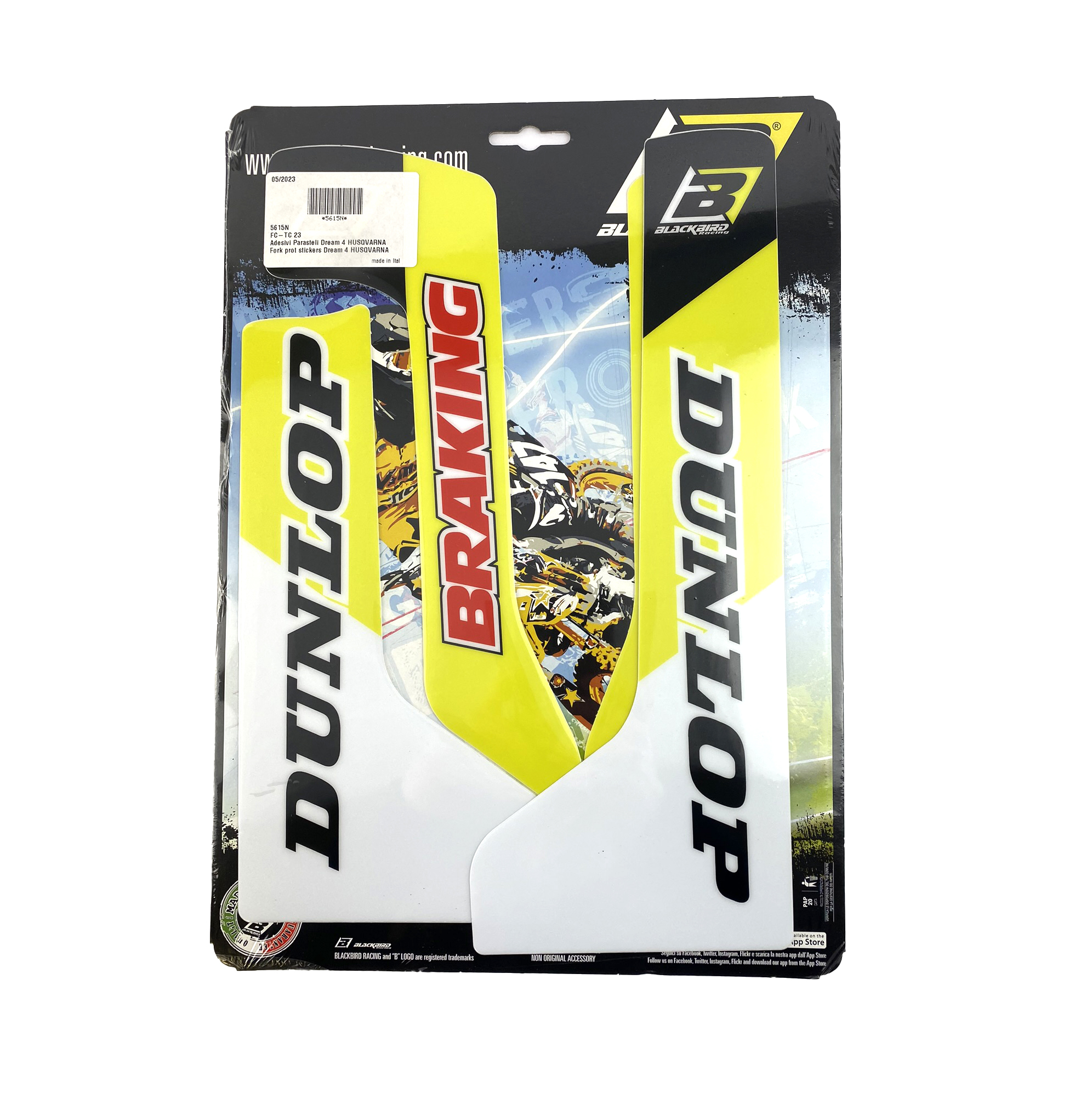 23-25 TC/FC 24-25 TE/FE HUSQVARNA FORK DECALS, BLACKBIRD 5615N