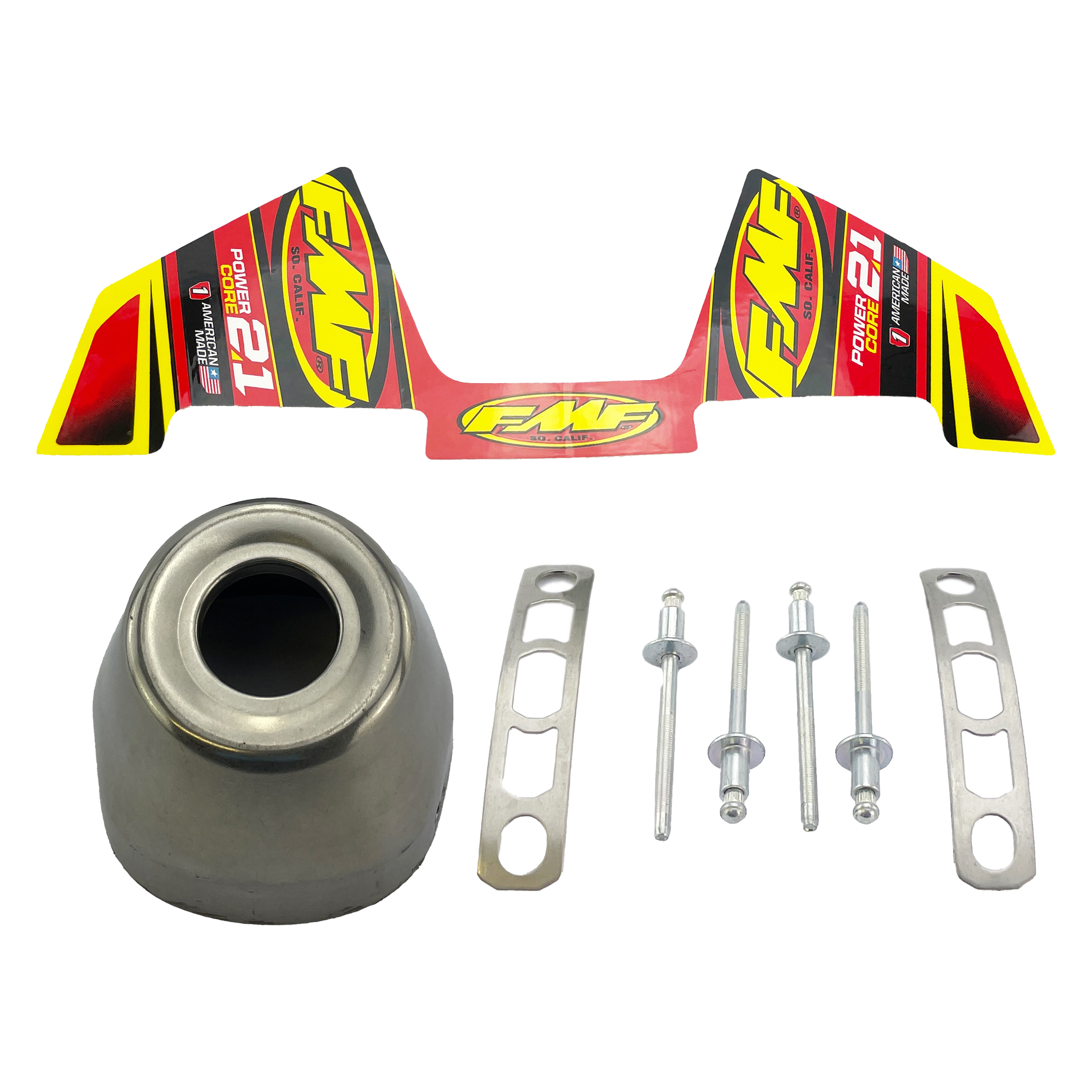 Powercore 2.1 Exhaust Silencer End Cap 1.145 Stainless - FMF 020520 thumbnail 2
