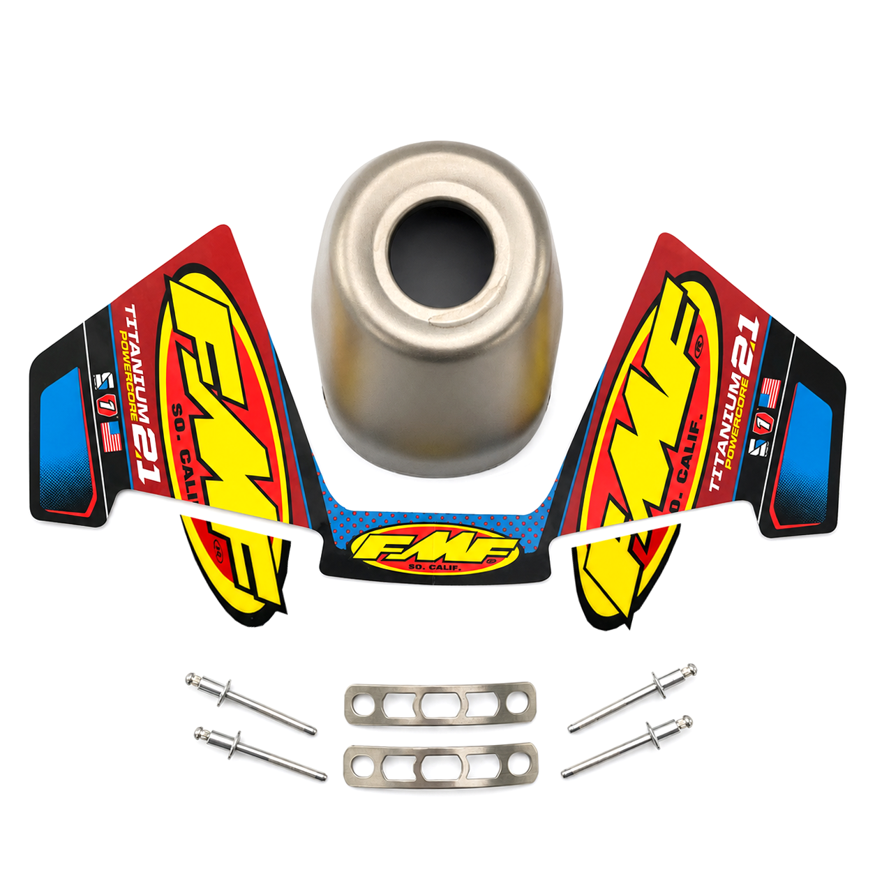Powercore 2.1 Exhaust Silencer End Cap Titanium 1.145 Inch - FMF 020523
