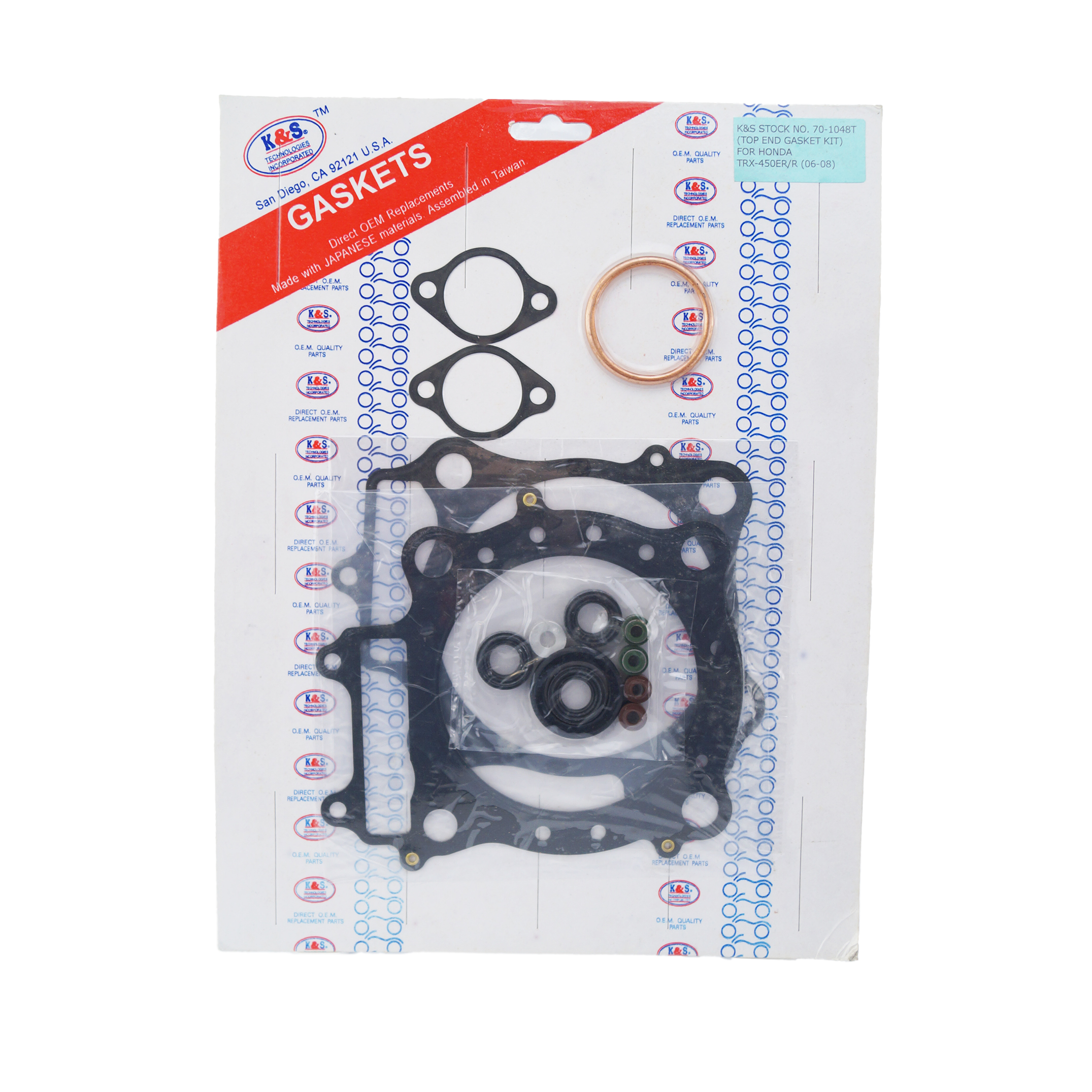 GASKET TOP SET 6-13 TRX450R ER, KS70-1048T HONDA ATV image 1