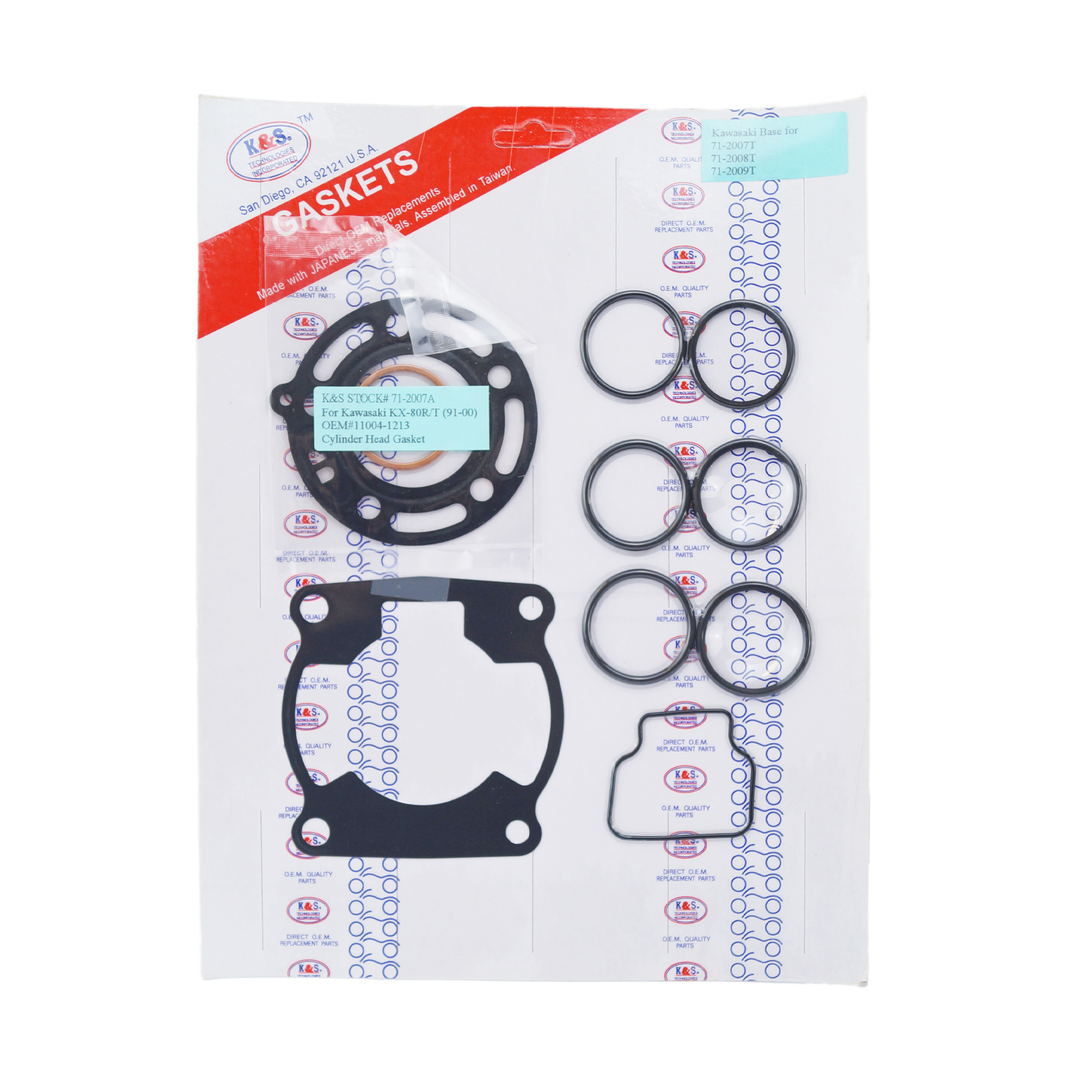 GASKET TOP SET 90-00 KX80 image 1