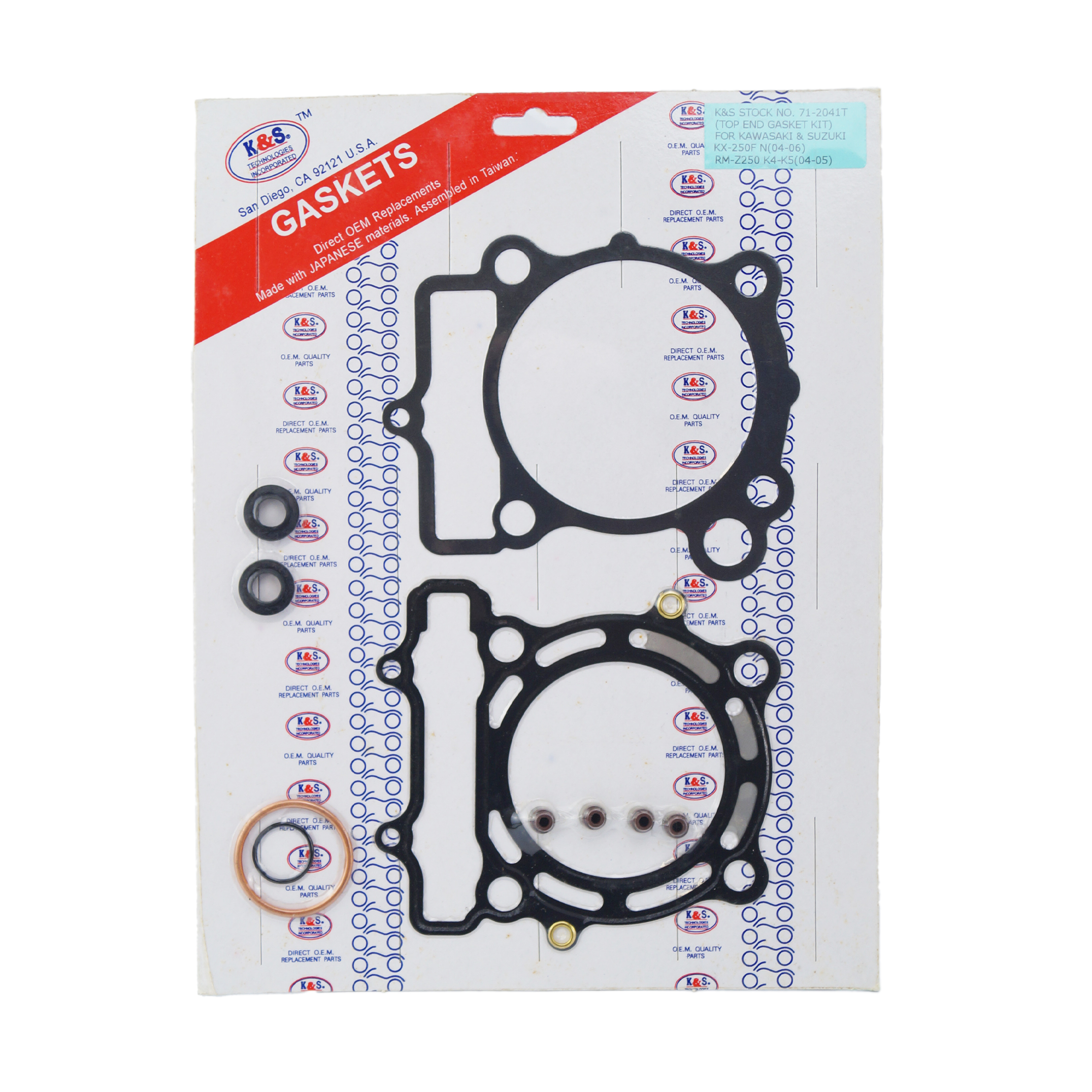 GASKET TOP SET 04-08 KXF, RMZ, 71-2041T image 1