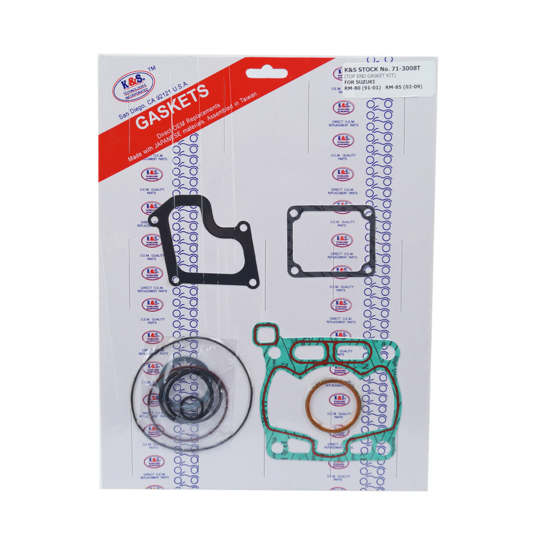 GASKET TOP SET 02-07 RM85, K&S 71-3008T image 1