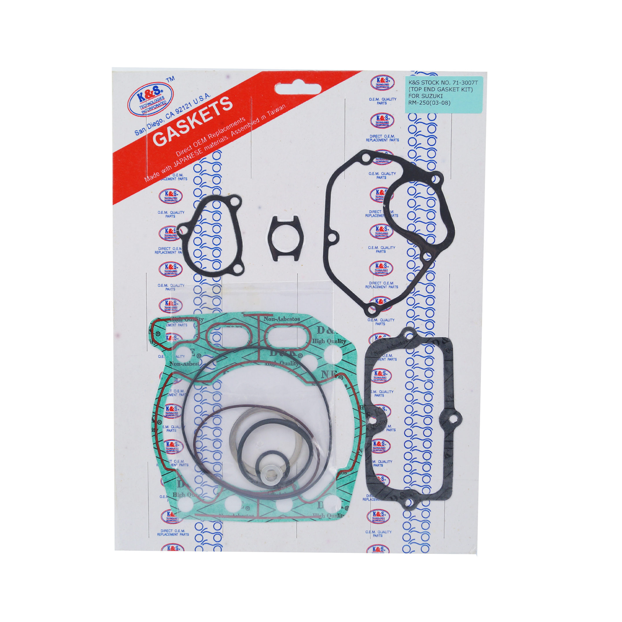 GASKET TOP SET 03-08 RM250, KS71-3007T image 1