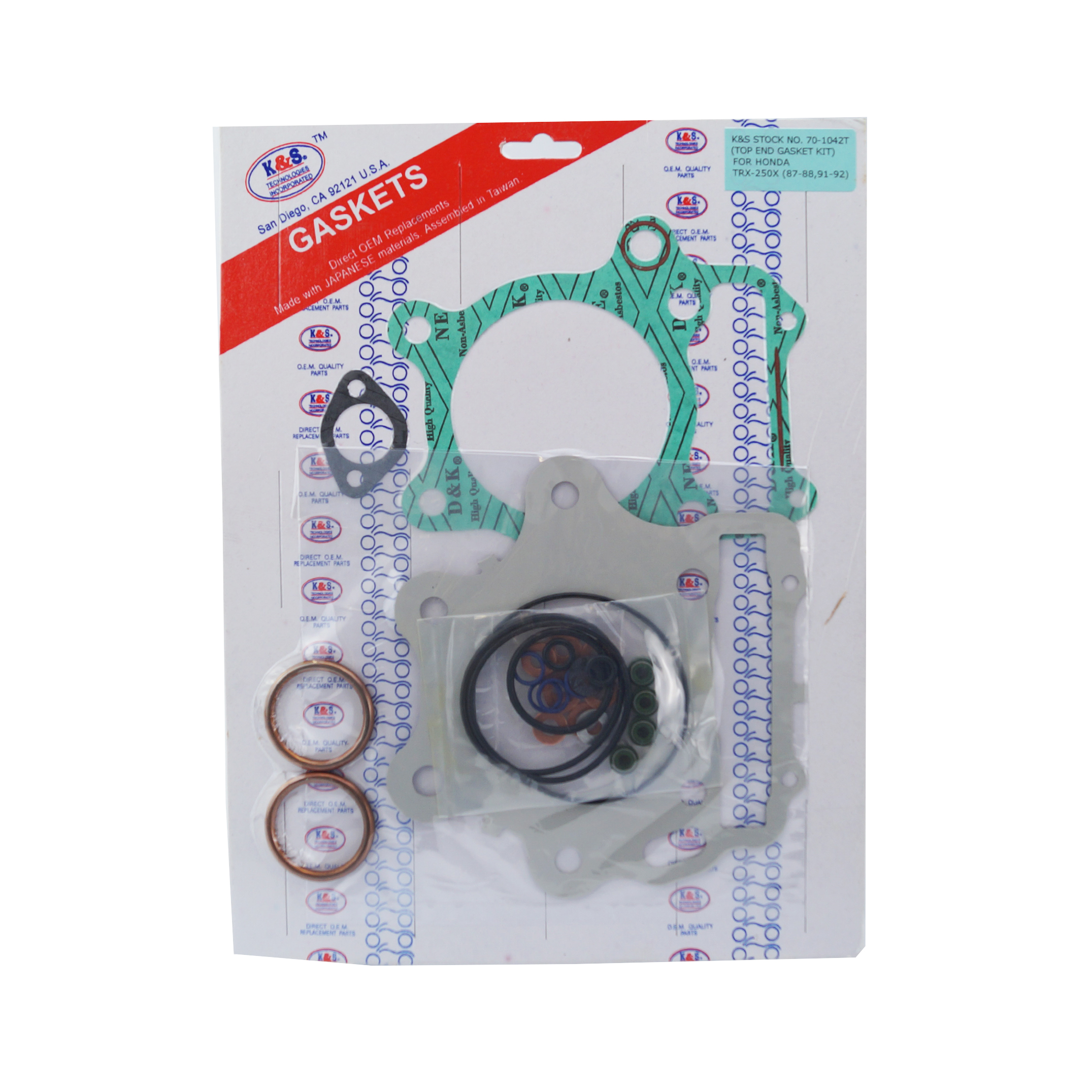 GASKET TOP SET 93-07 TRX300EX, SET K&S 70-1042T HONDA 250 image 1