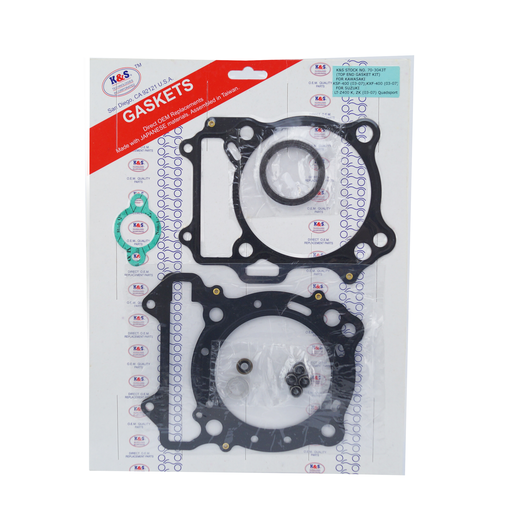 GASKET TOP SET 03-06 DRZ/KLX, KS70-3043T image 1