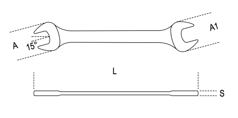 Double Open End Wrench 8x9mm - Beta Tools 55 8X9 thumbnail 3