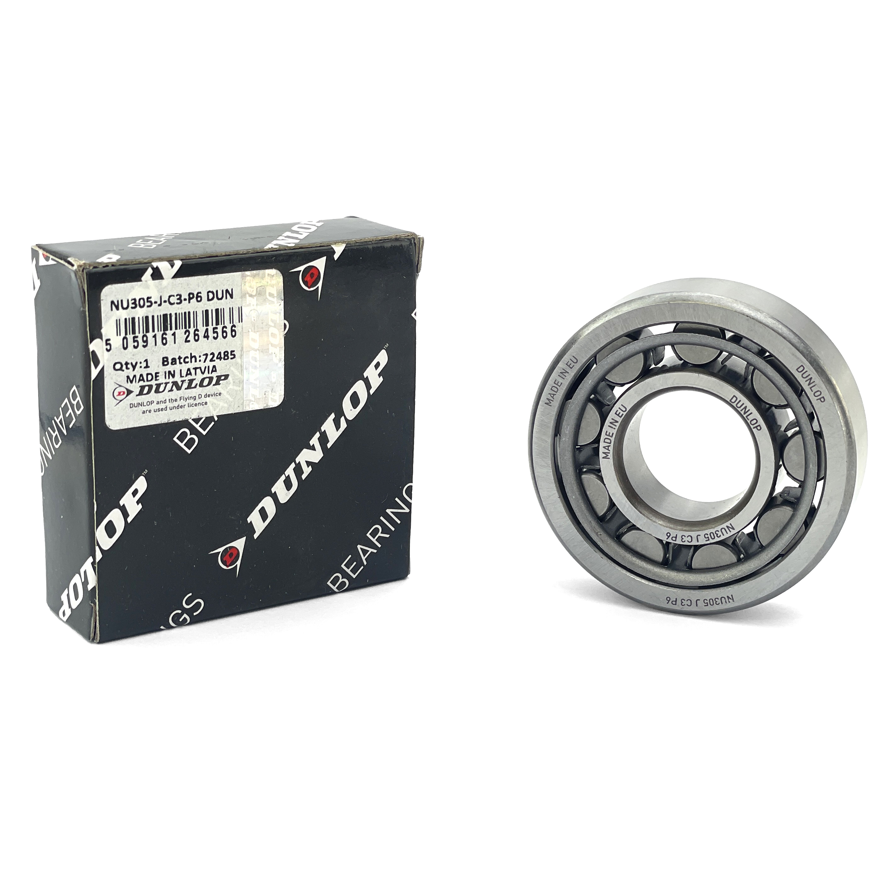 BEARING NU305 C3 DUNLOP 25x62x17, NU305-J-C3 EACH thumbnail 2