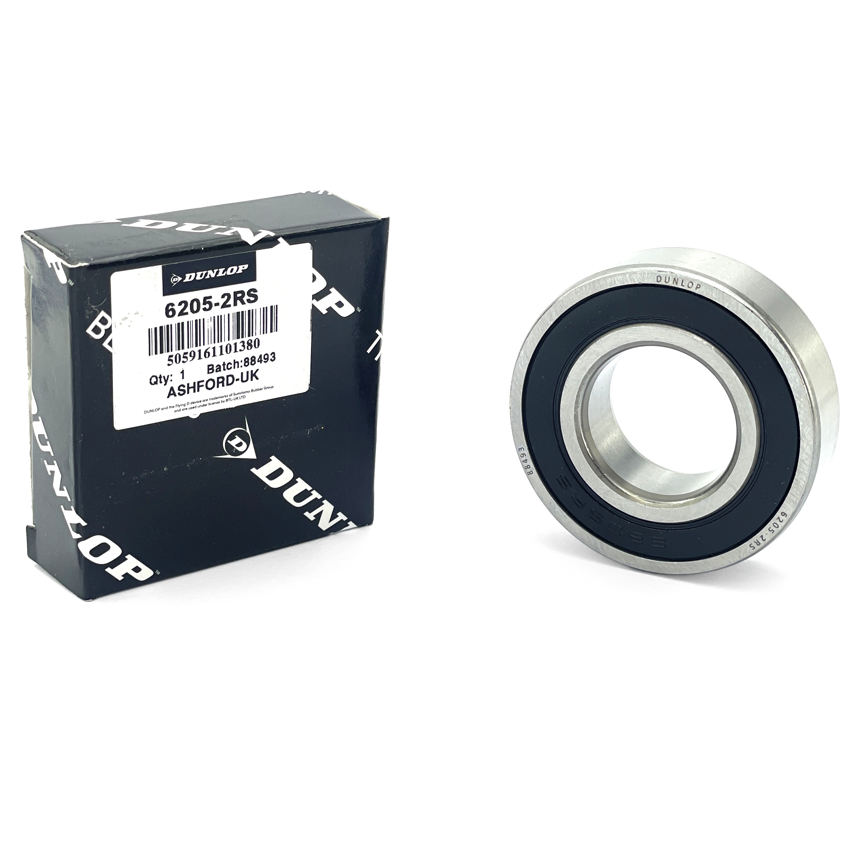BEARING 6205 2RS DUNLOP 25x52x15 SIZE SEALED EACH thumbnail 2