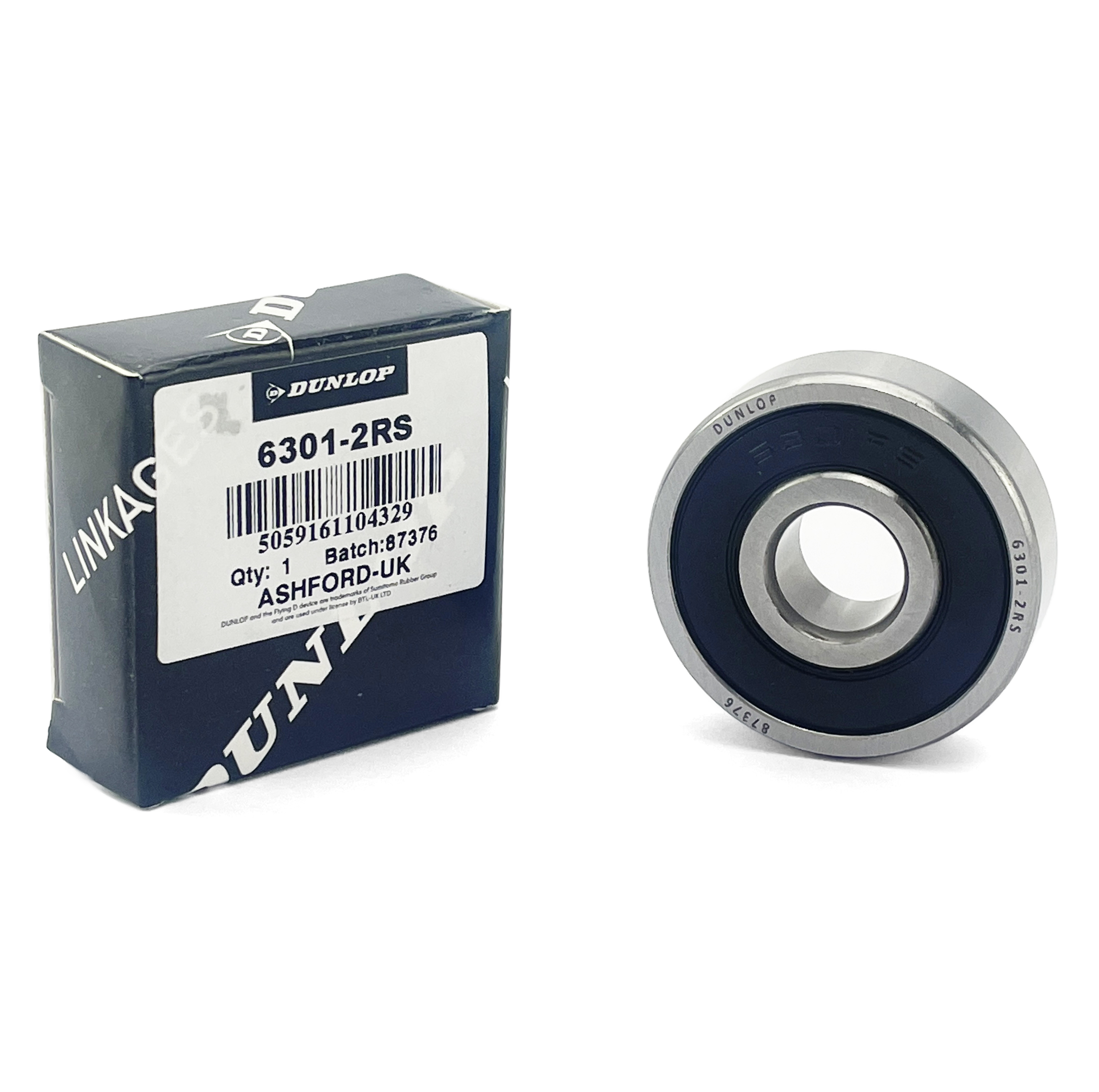 BEARING 6301 2RS DUNLOP 12x37x12 SIZE SEALED EACH thumbnail 3