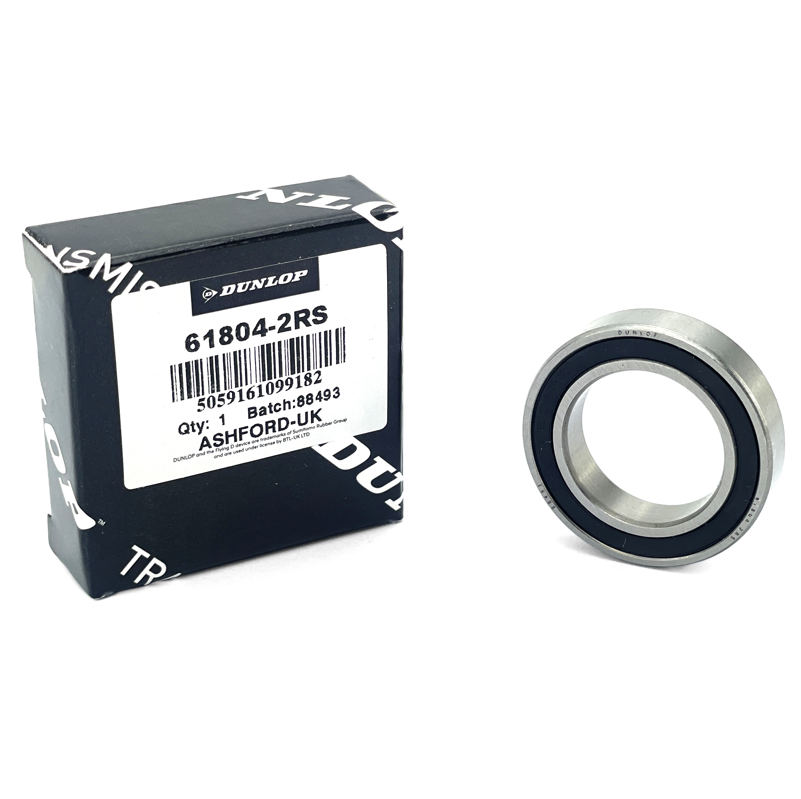 BEARING 6804 2RS DUNLOP 20x32x7 SIZE SEALED 61804-2RS EACH thumbnail 2