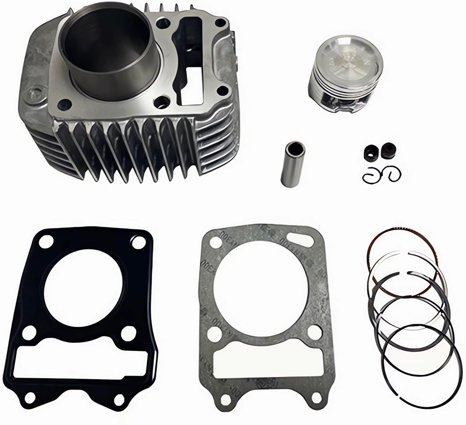 CYLINDER KIT 52.40mm SILVER PISTON RING GASKET TOP END REBUILD KIT 2014-2021 HONDA GROM MSX125 image 1