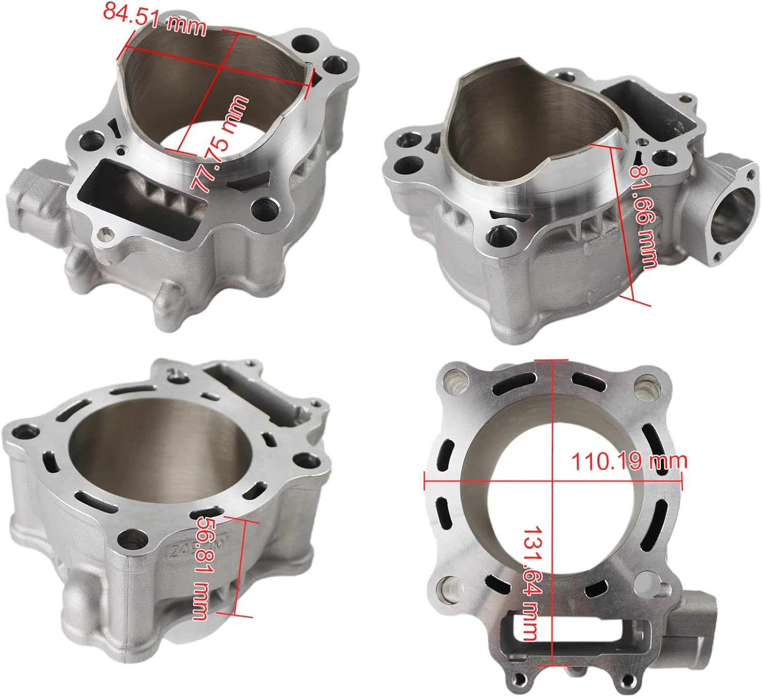 CYLINDER ONLY STD 78.00mm HONDA 2004 - 2017 CRF 250 F R X 12100-KRN-672 12100-KRN-732 thumbnail 6
