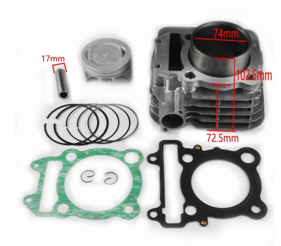Big Bore Cylinder & Piston Kit with Gasket Set Yamaha XT YS YBR 250 1S4-11311-00-A0 1S4-11311-01-A0 thumbnail 2