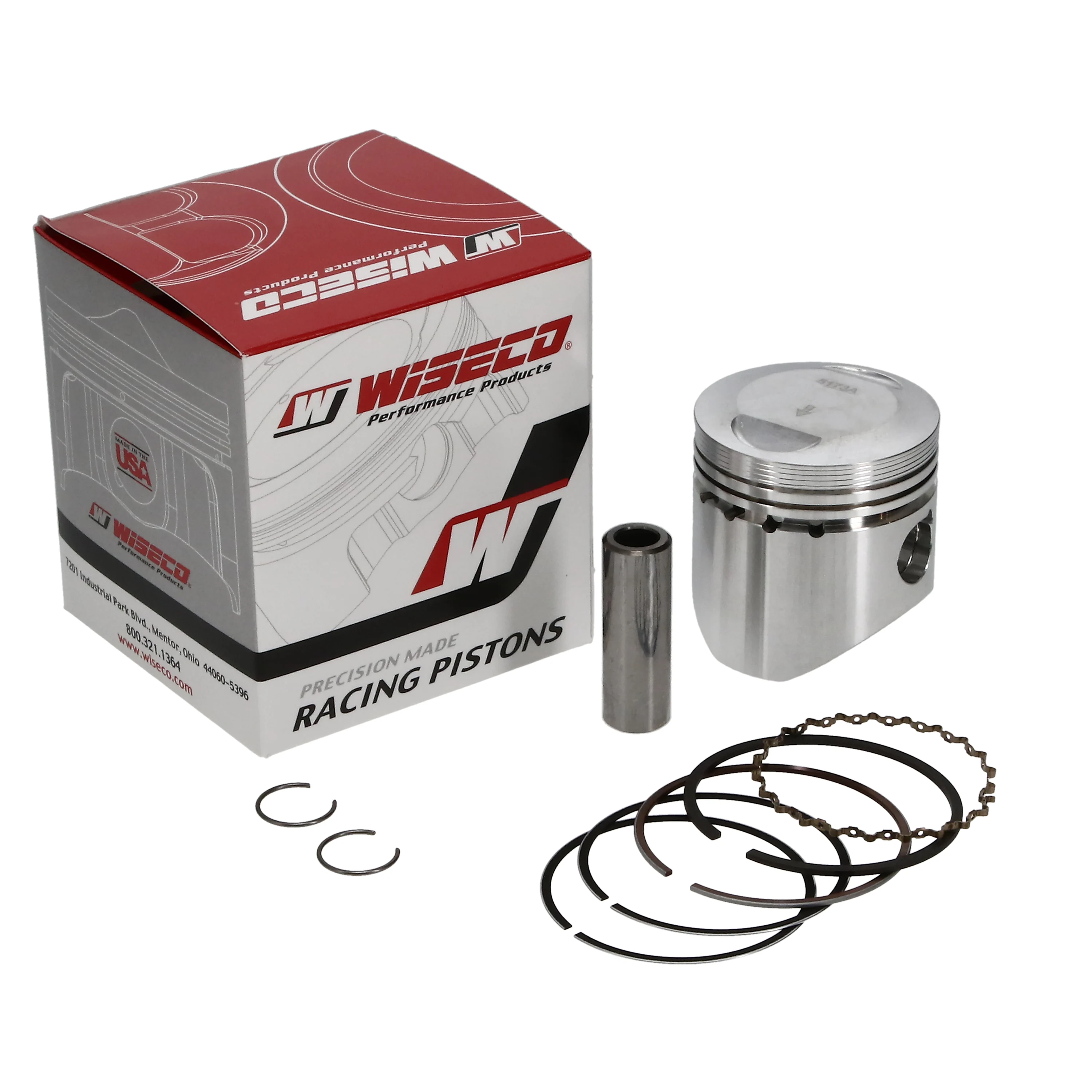 PISTON KIT 79-04 XR80 48.50mm, WISECO 4665M04850 HONDA image 1