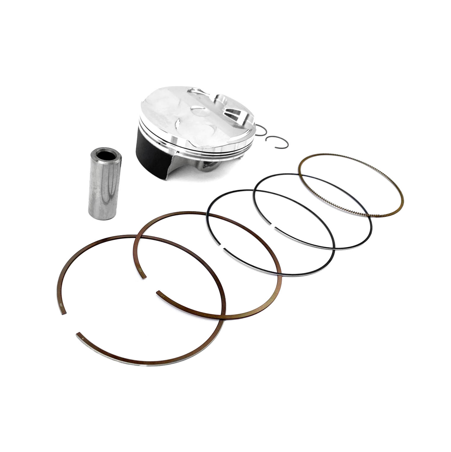 PISTON KIT 2021-22 KX250F 77.96mm, HIGH COMPRESSION WOSSNER 8994DA, Kawasaki image 1