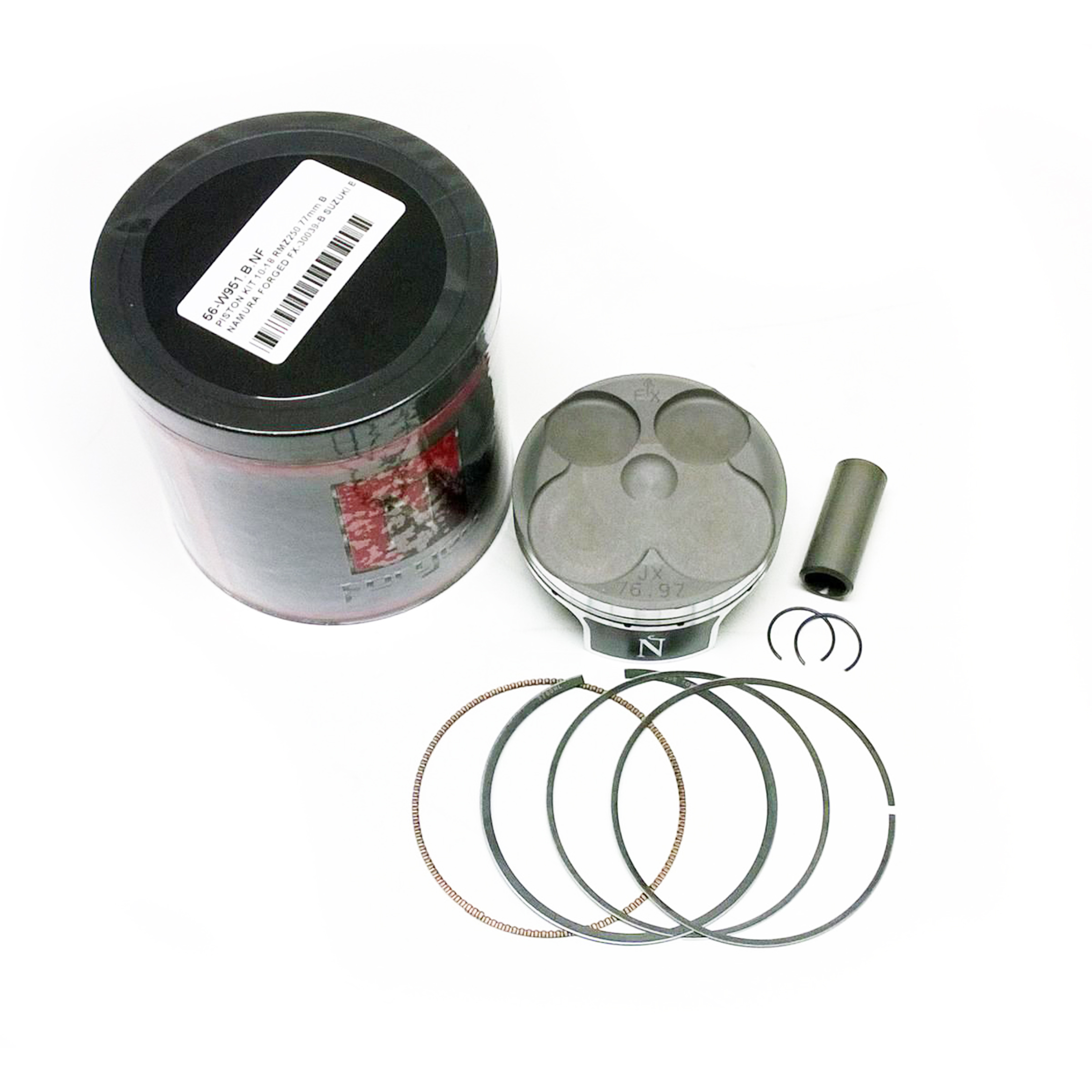 PISTON KIT 10-18 RMZ250 77mm B, NAMURA FORGED FX-30039-B SUZUKI B