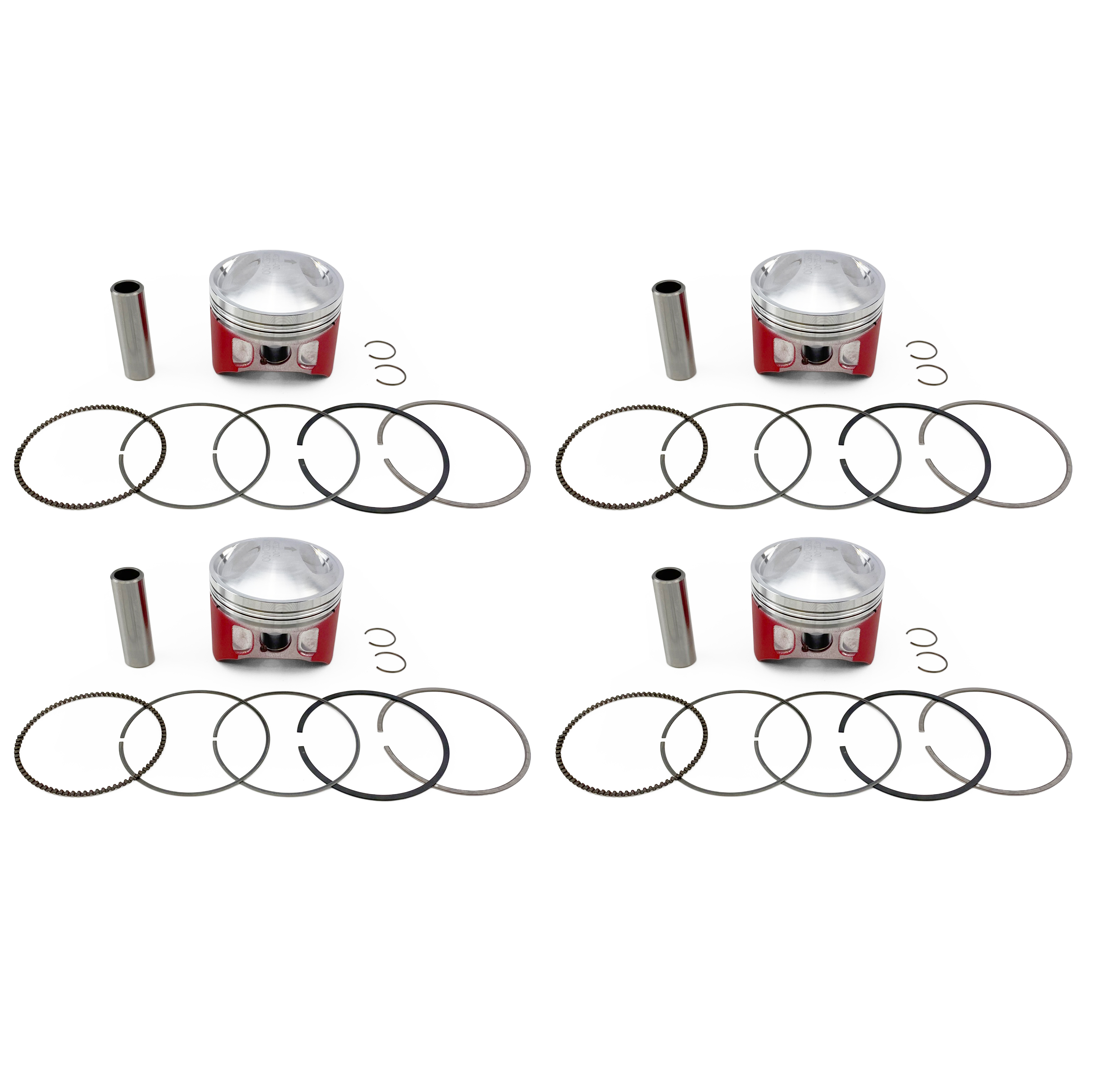 PISTON KIT, SET OF 4, SUZUKI GS750 2V 1977-1979, WOSSNER K4065D400-4 image 1