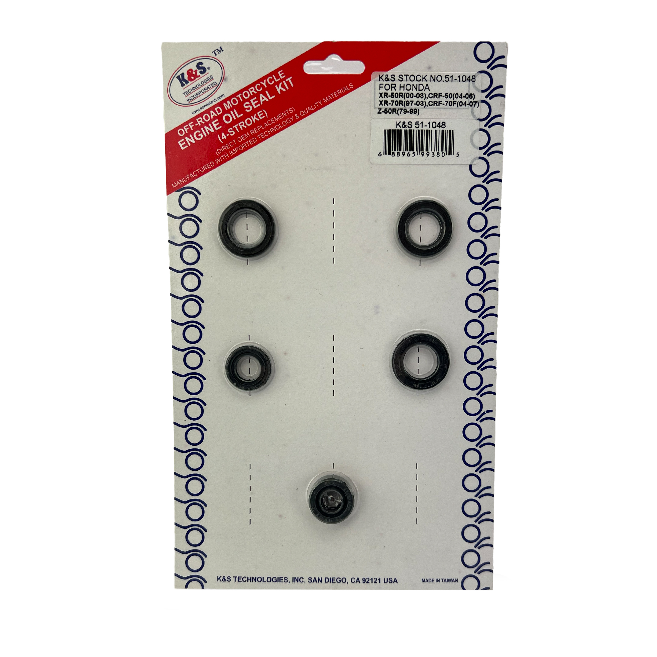OIL SEAL SET XR50/70, Z50 5pcs image 1