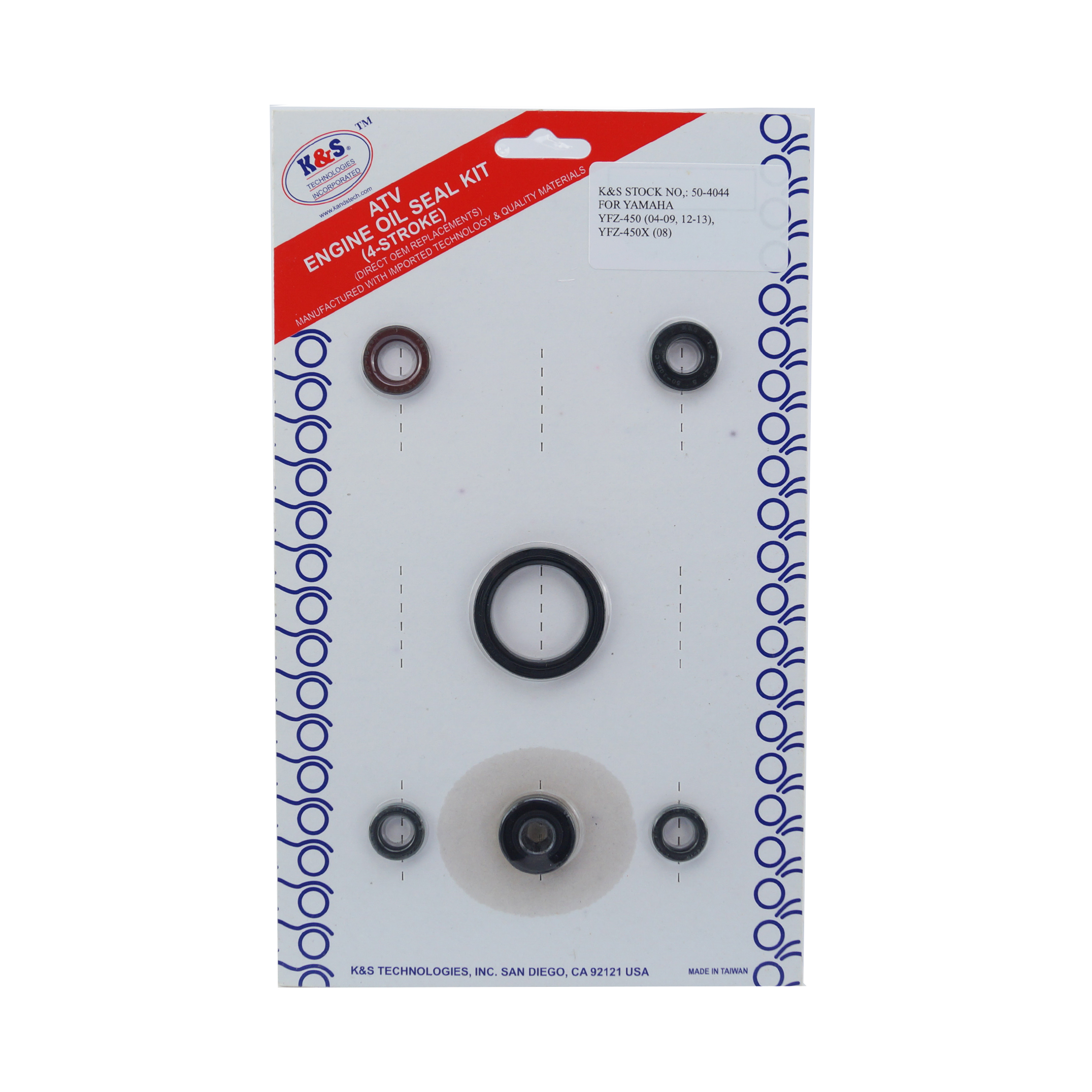 OIL SEAL SET 04-08 YFZ450, K&S 50-4044