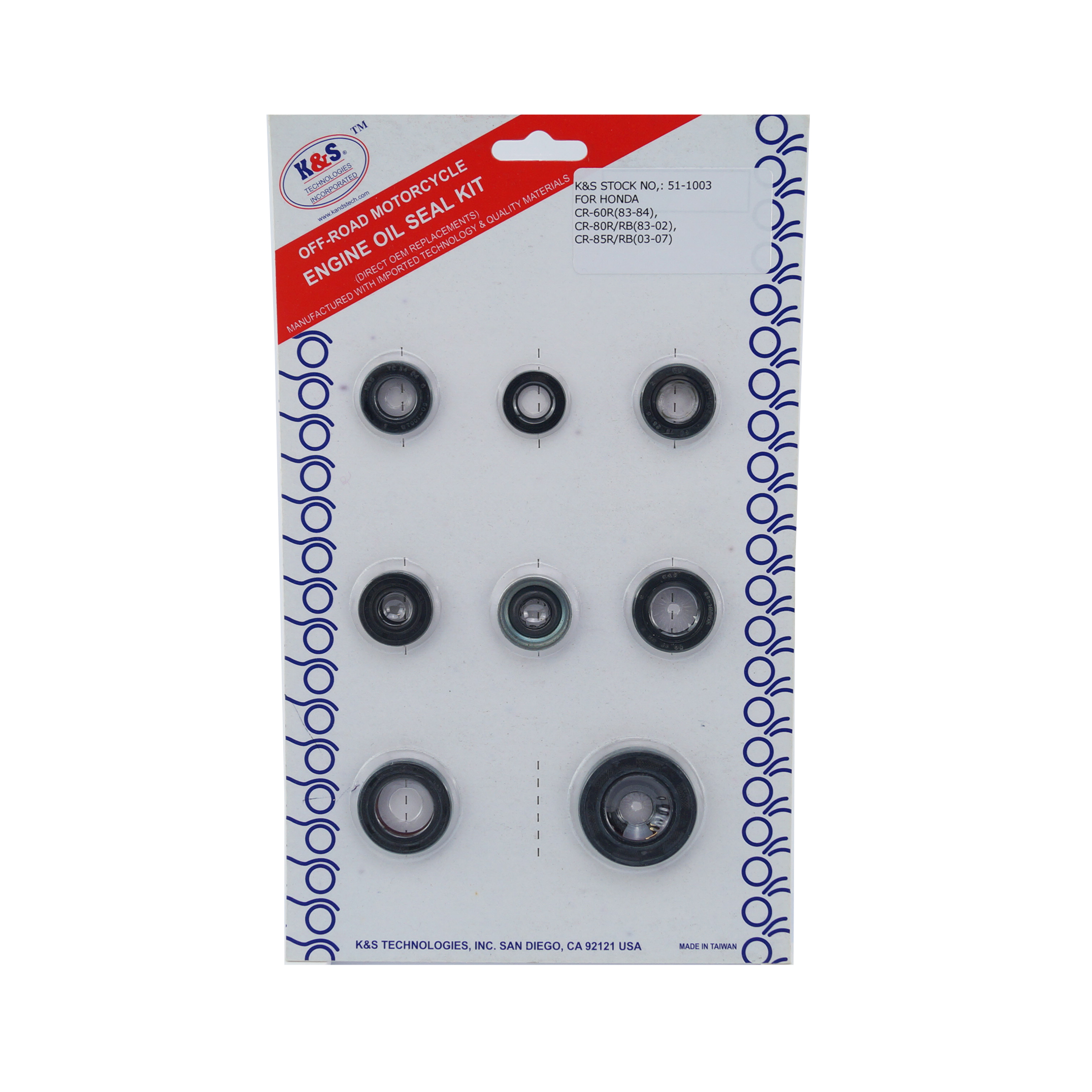 OIL SEAL SET CR60/80/85 9 PCS image 1