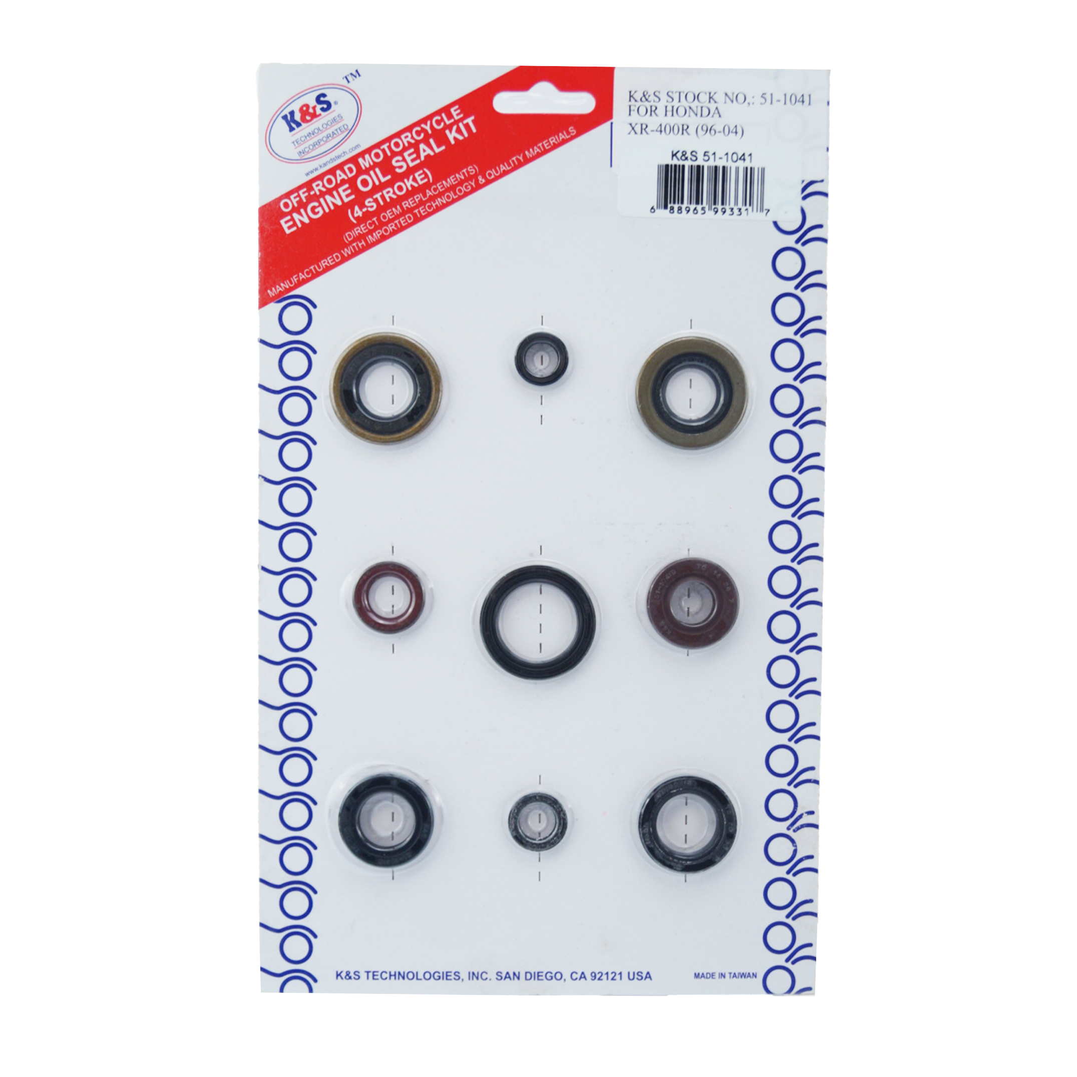 OIL SEAL SET 96-04 XR400 10P