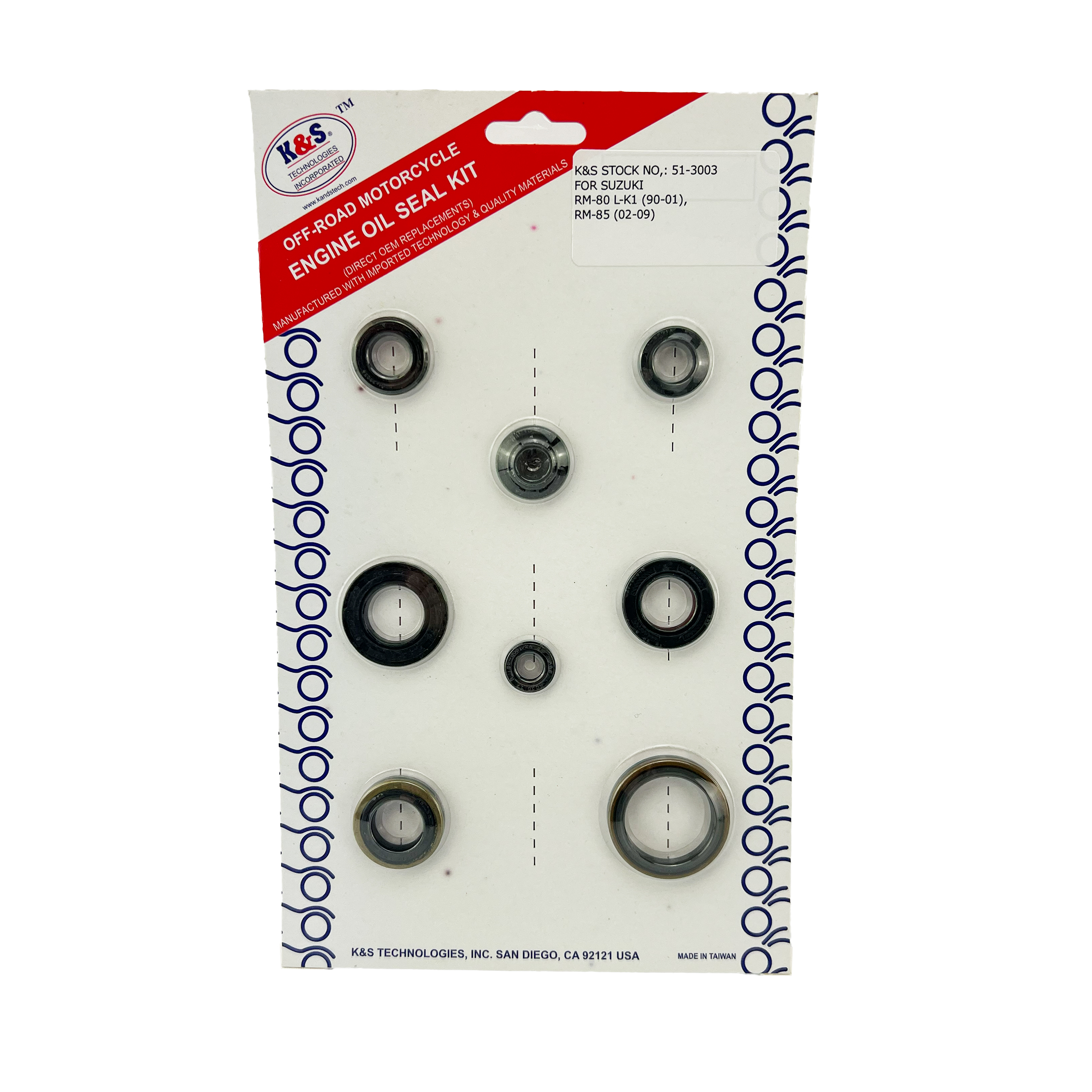 OIL SEAL KIT RM80/85 8PCS KS51-3003 image 1