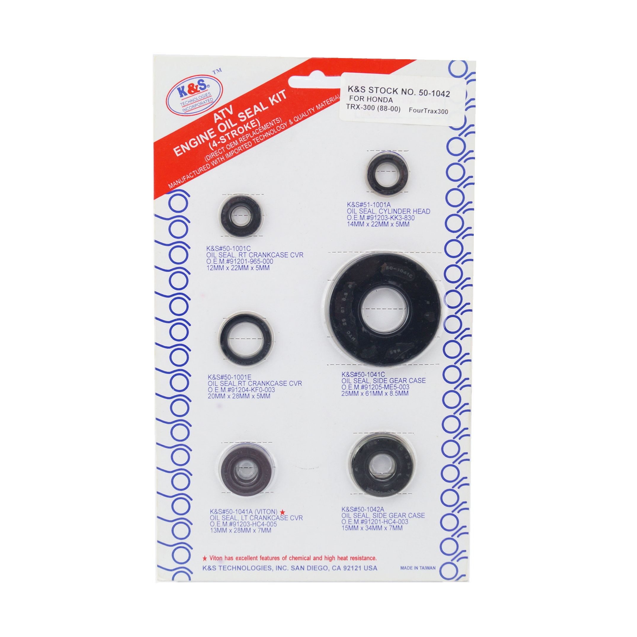 OIL SEAL SET 88-00 TRX300 image 1