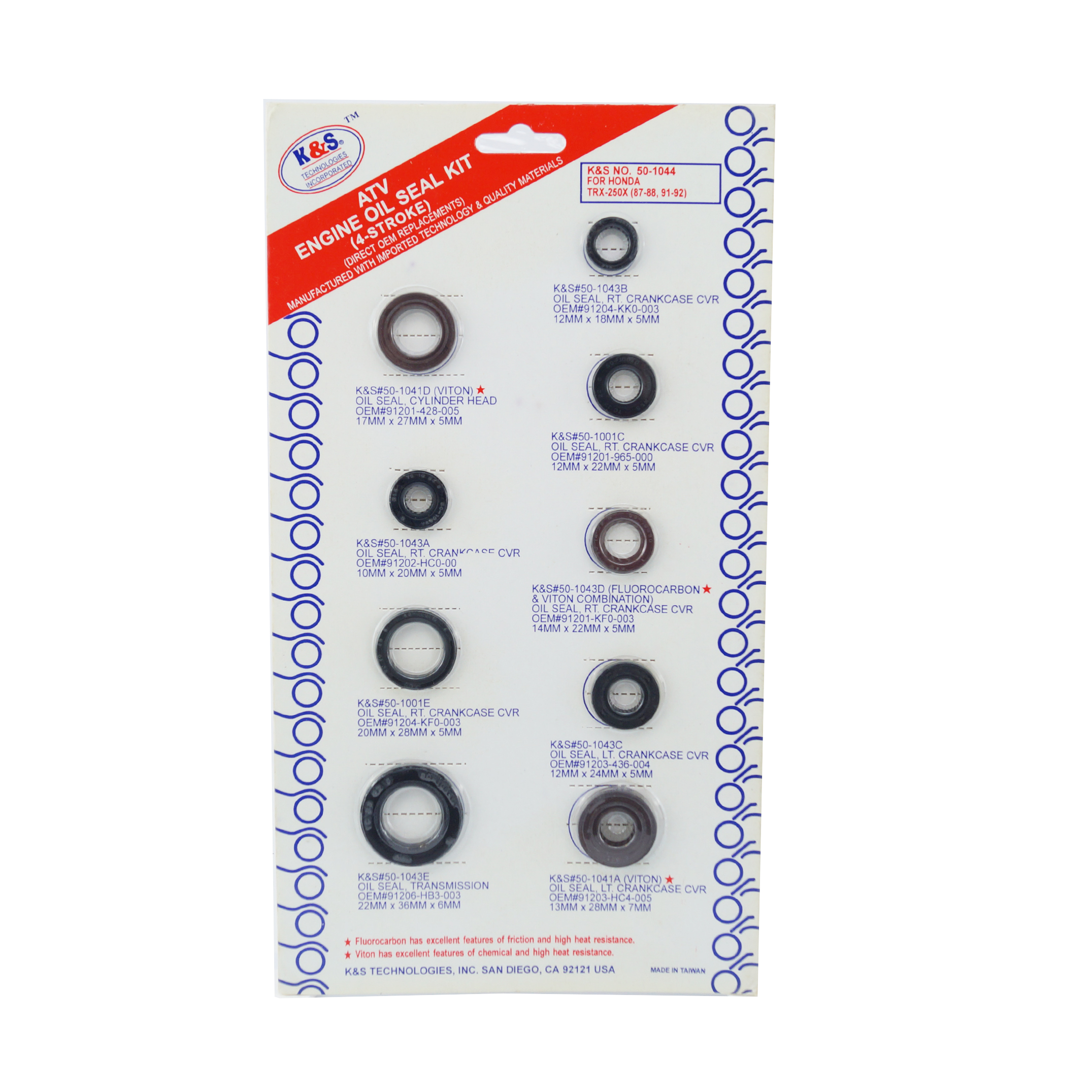 OIL SEAL SET 87-92 TRX250 image 1
