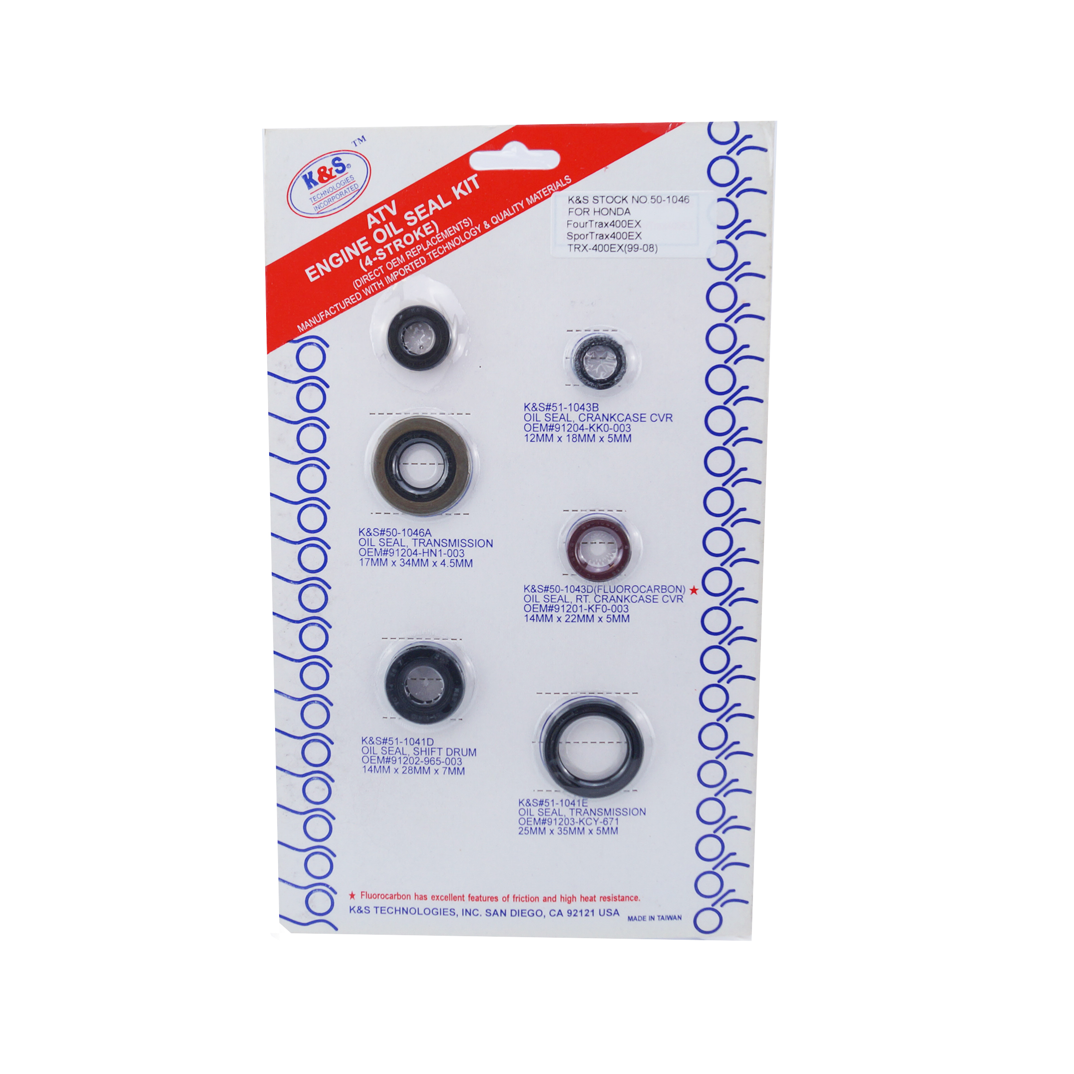 OIL SEAL SET 99-07 TRX400 image 1