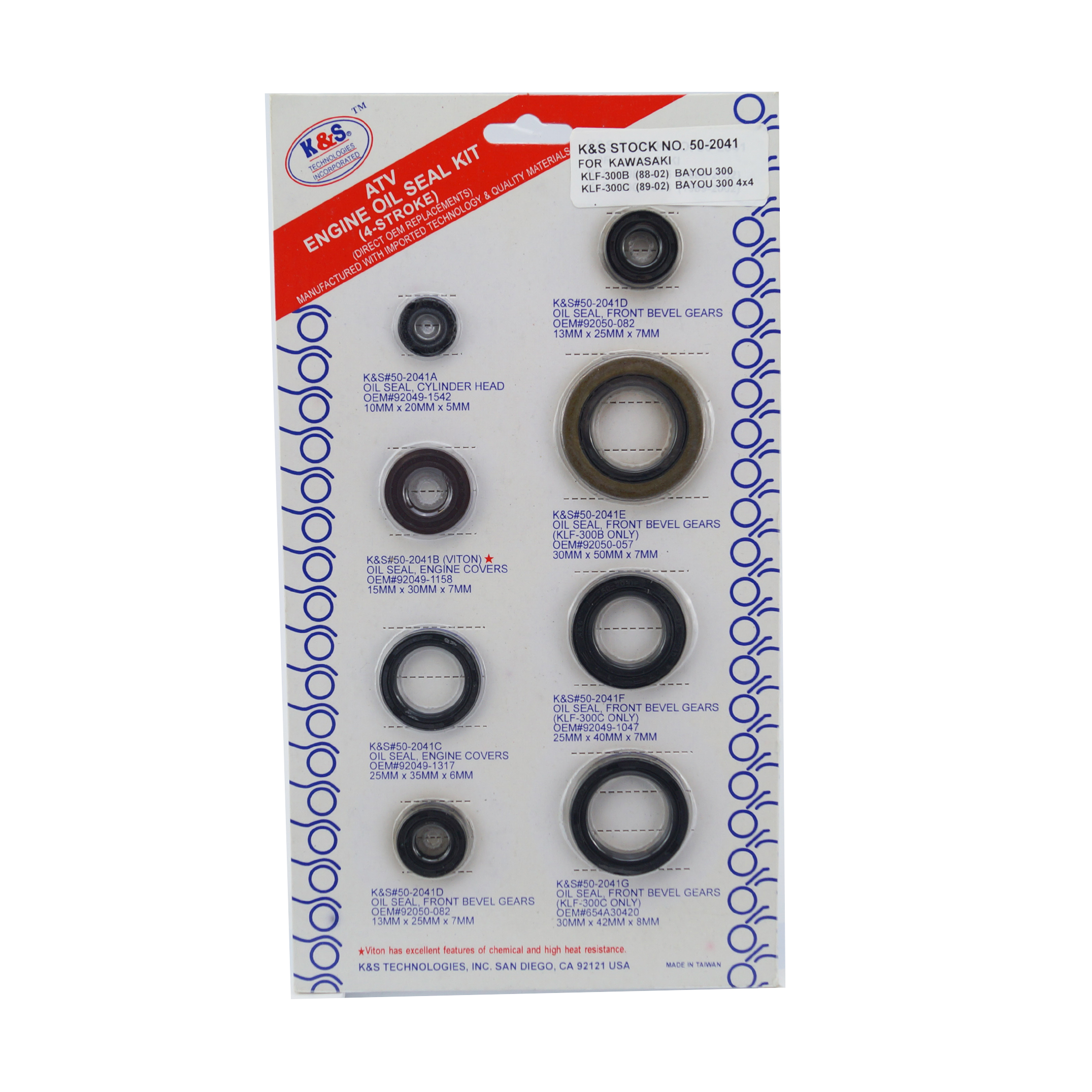OIL SEAL SET ENGINE 88-03 KLF image 1