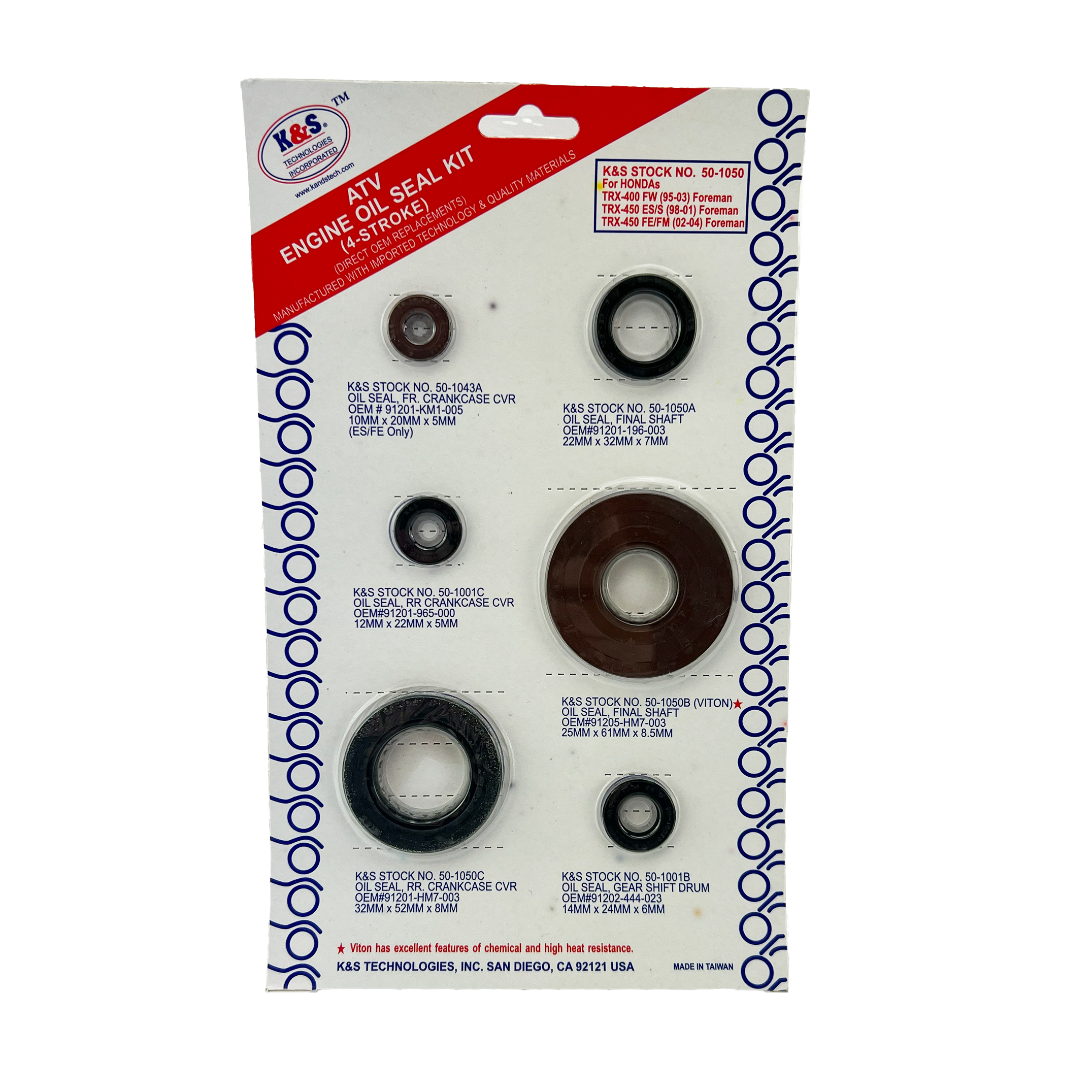OIL SEAL SET TRX400 ATV KS50-1050