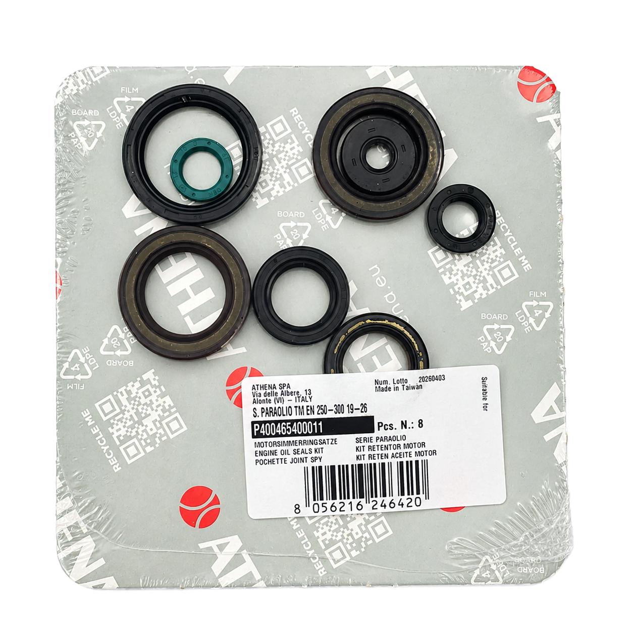 ENGINE OIL SEAL SET TM 250 300 19-26 ATHENA P400465400011 thumbnail 2