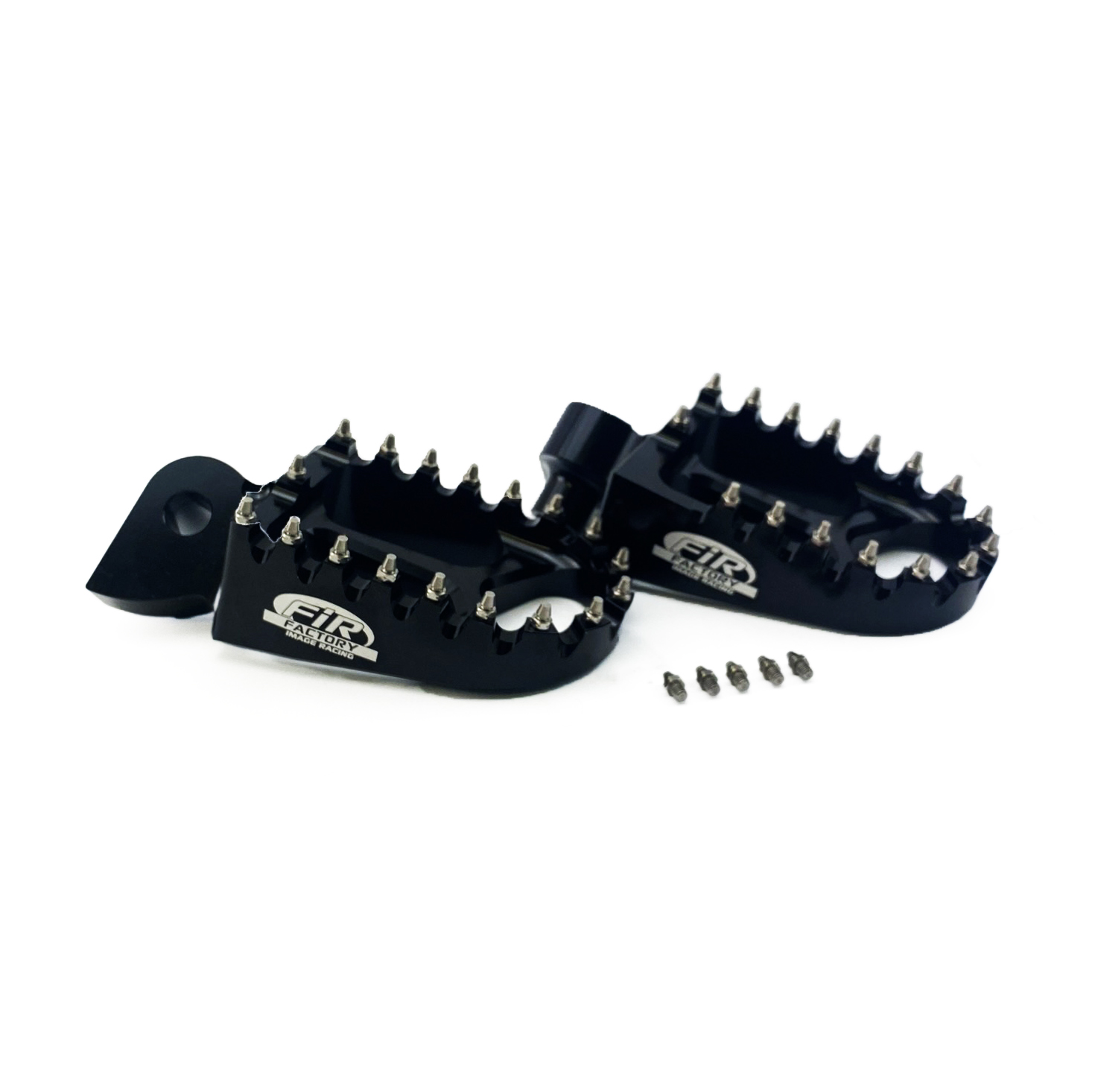 FOOT PEGS BLACK FANTIC/YAMAHA, FIR ASF-04, CNC ALLOY, 17D-27411-00-00, 17D-27421-00-00