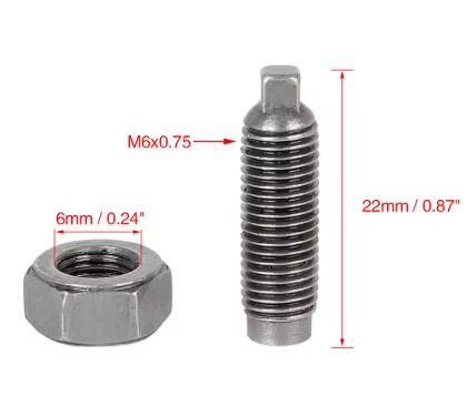 TAPPET ADJUSTING SCREW WITH NUT HONDA M6x0.75 thumbnail 2