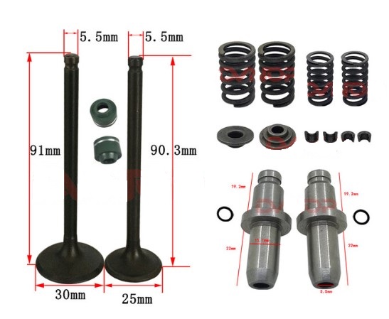 VALVE PIPE SPRING KIT 2007-2013 HONDA CB125 S XL DERBI CROSS CITY thumbnail 2