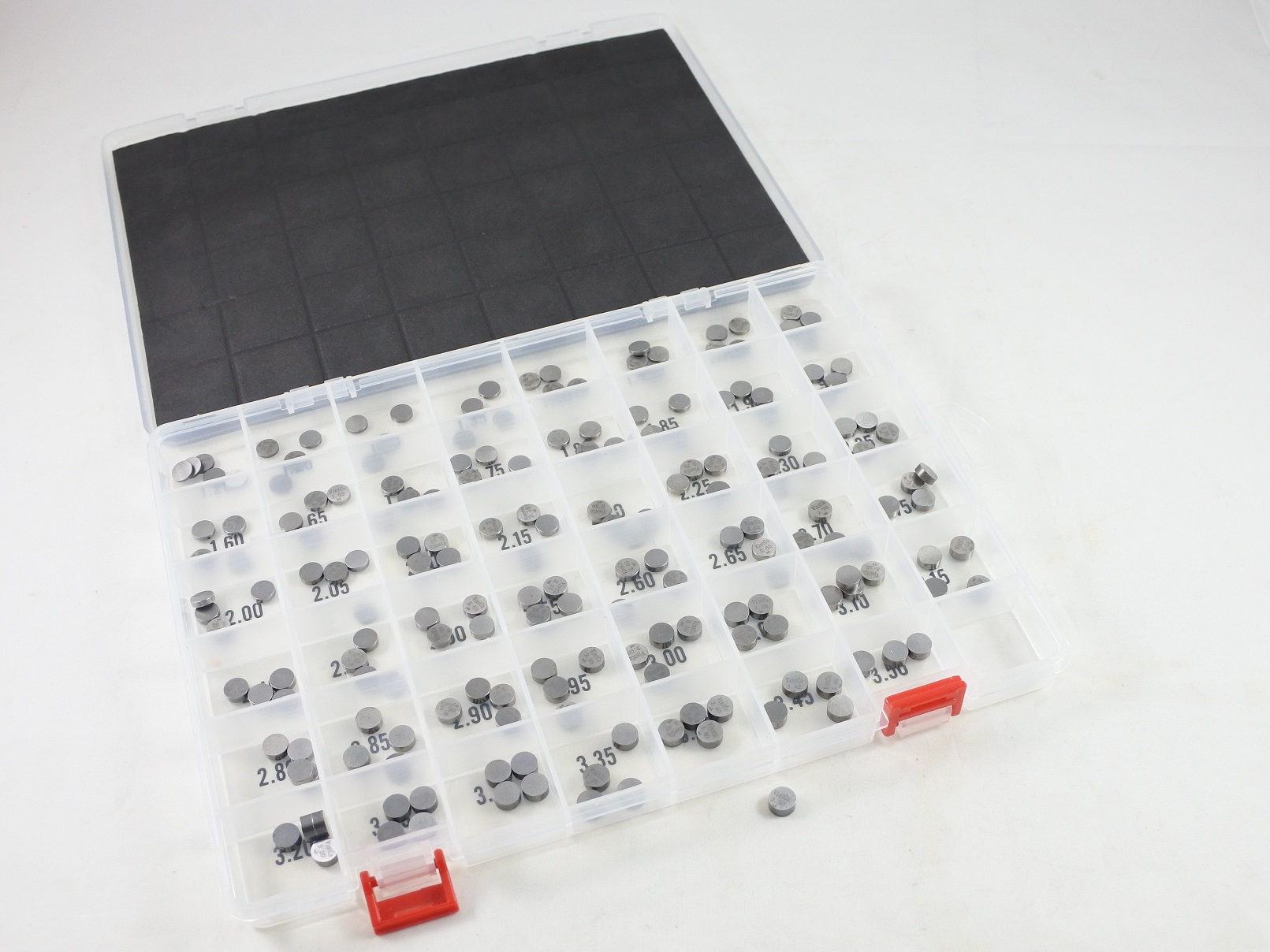 VALVE SHIM KIT 7.48mm 1.20-3.50mm 0.05mm INCREMENTS 4PCS EACH SIZE VINTCO 7.48SHIMKIT image 1