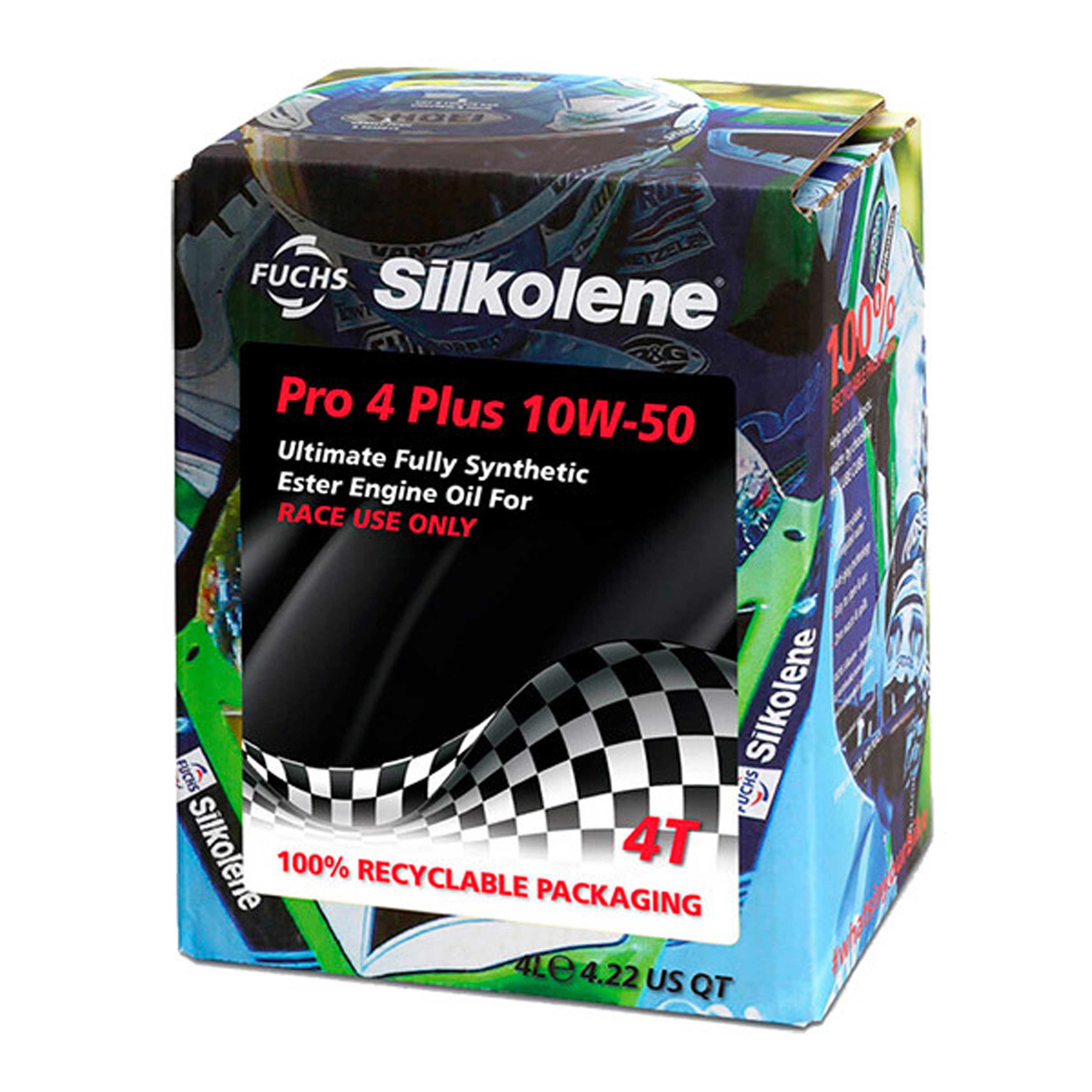 4LT PRO-4+ 10/50wt SILKOLENE CUBE, RACE 602013729, BOX = 4 image 1
