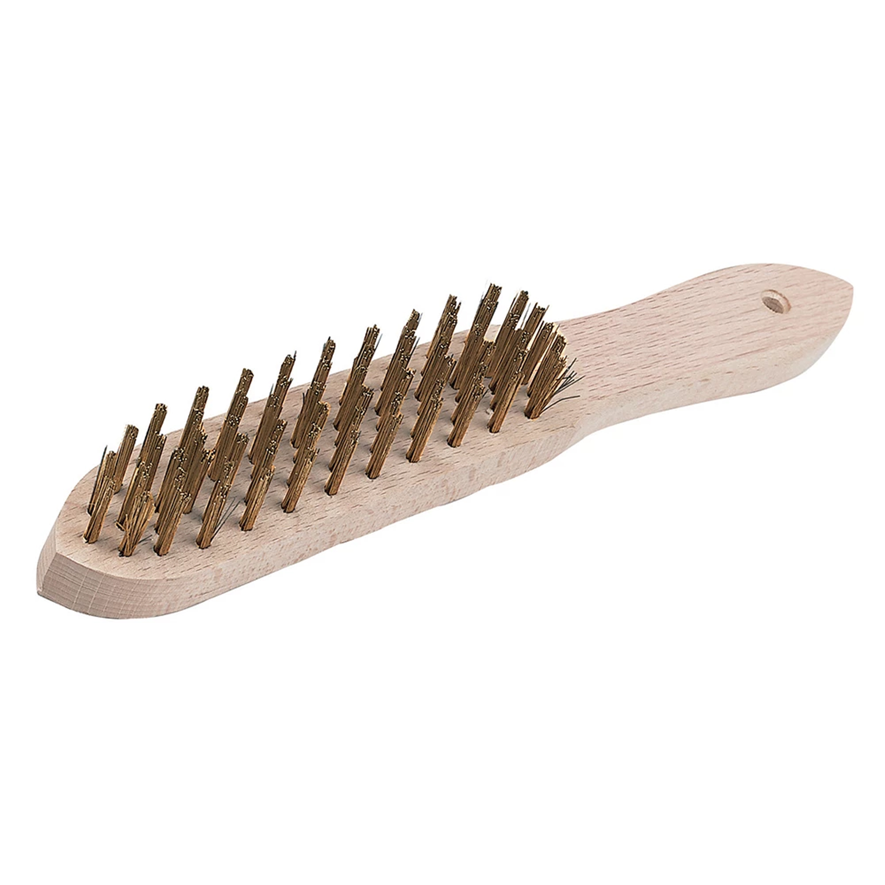 4 ROW BRASS WIRE BRUSH image 1