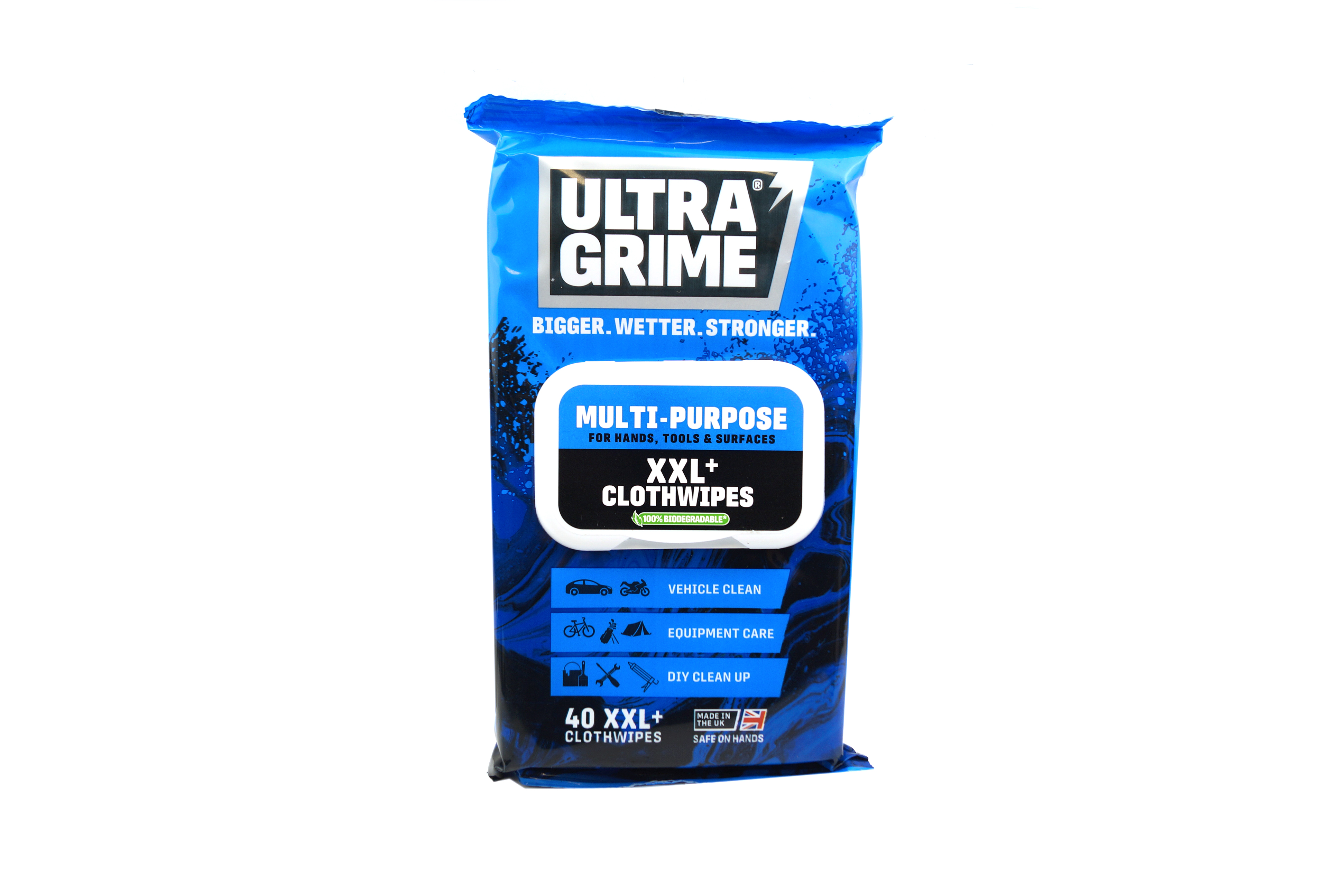 ULTRAGRIME WIPES 40PK XXL, Multi-Purpose Original Clothwipes 40pk, 2931138CM x 25CM HAND WIPES image 1
