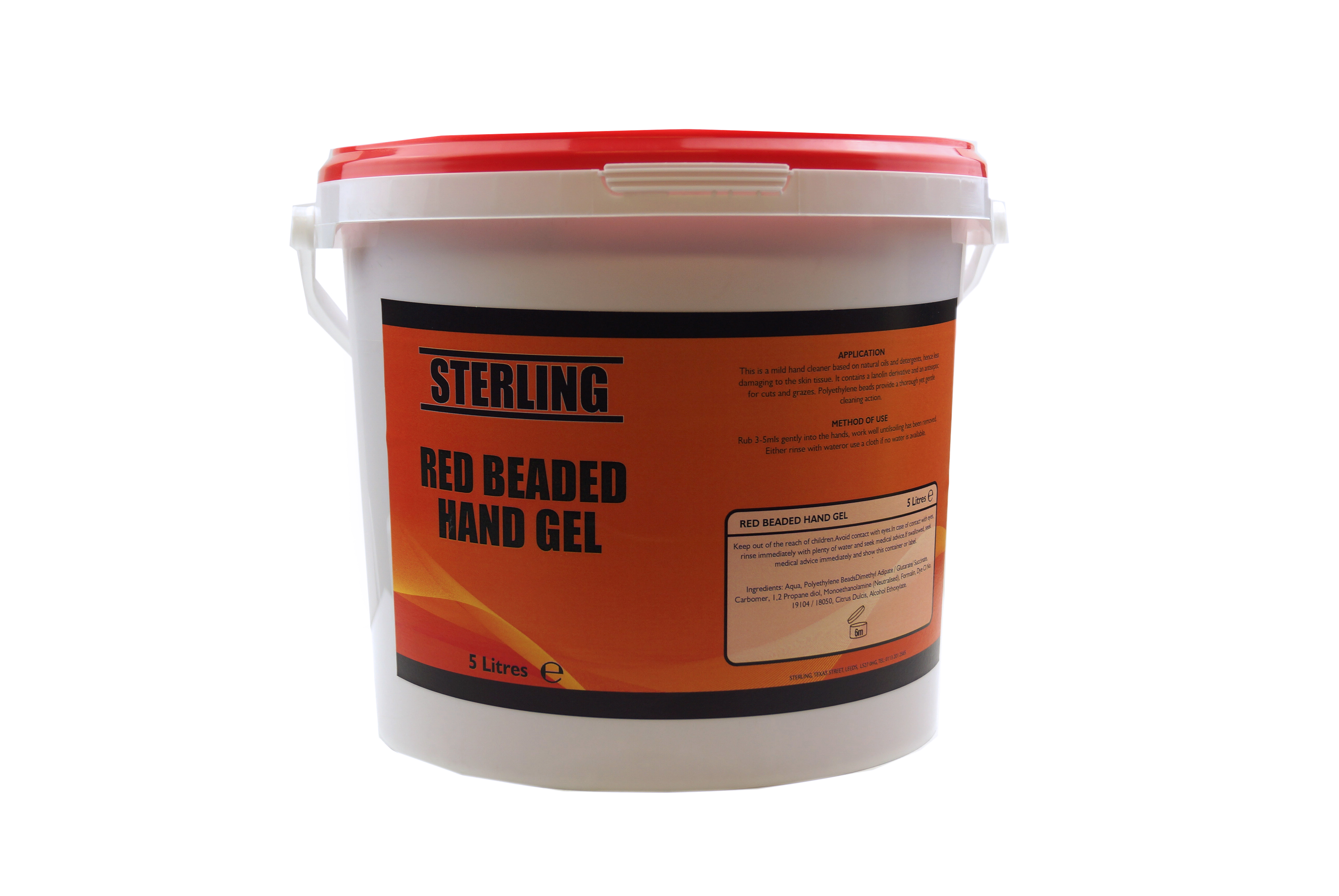 HAND CLEANER WITH BEADS 5 ltr, Hand Cleaner, Super Red with Beads (5 ltr), JAN5