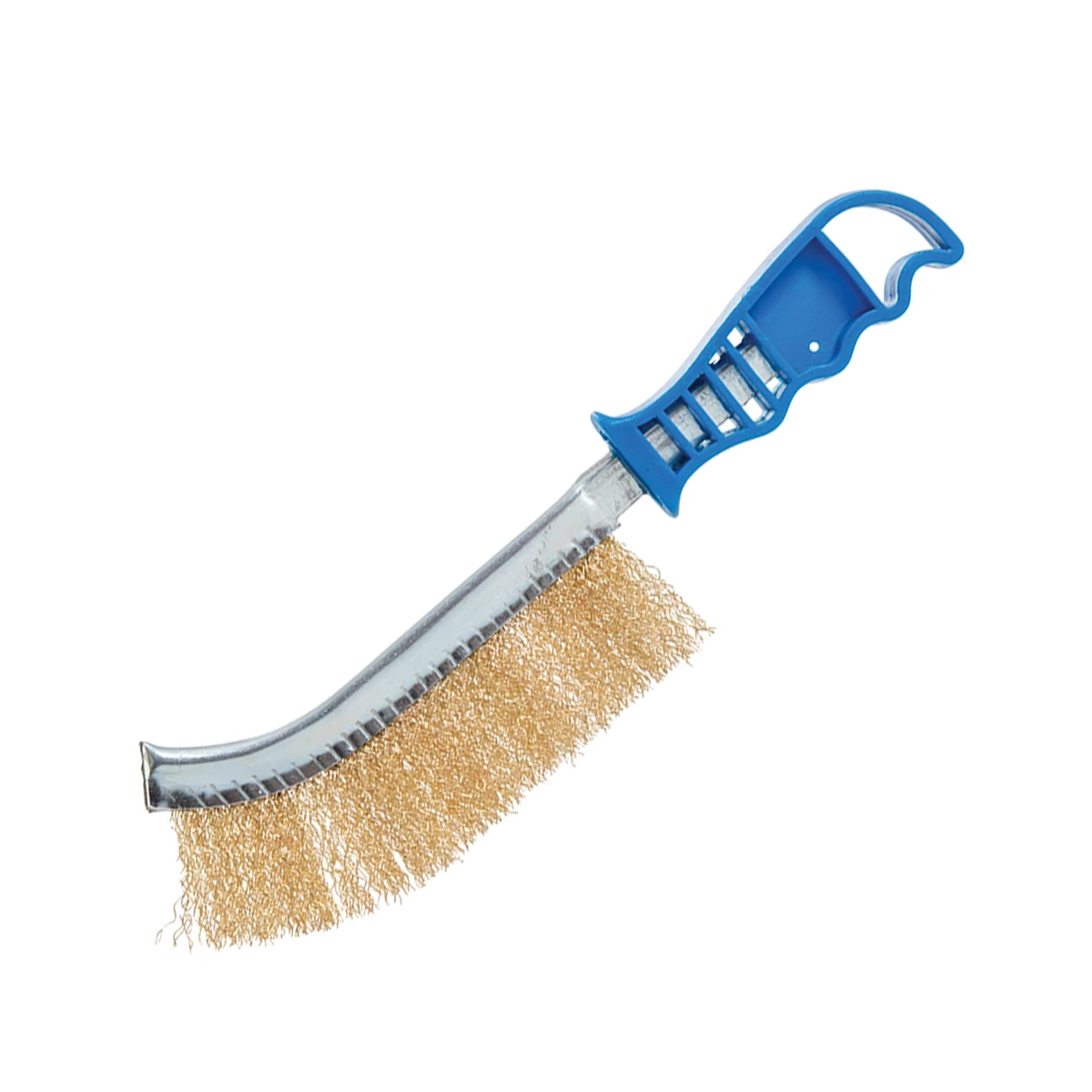 250mm BRASS PLATED WIRE BRISTLE BRUSH image 1