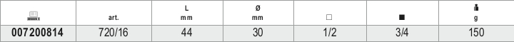 Impact Adaptor, 1/2 Female to 3/4 Male Drives, 44mm Length - Beta Tools 720/16 thumbnail 3