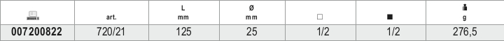 1/2 Drive Impact Extension Bar, 125mm Length - Beta Tools 720/21 thumbnail 2