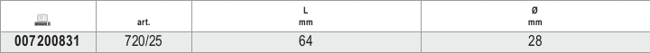 1/2 Drive Impact Universal Joint, 64mm Length - Beta Tools 720/25 thumbnail 2