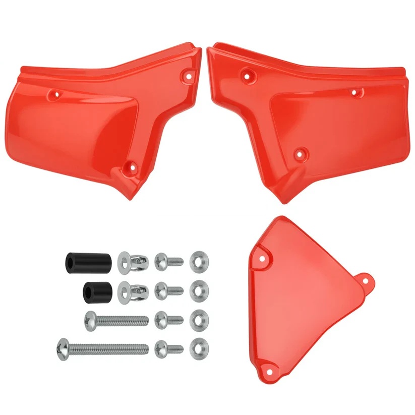 SIDE PANELS LEFT & RIGHT COVERS RED HONDA 84-03 XR200R XR250R 206107 image 1